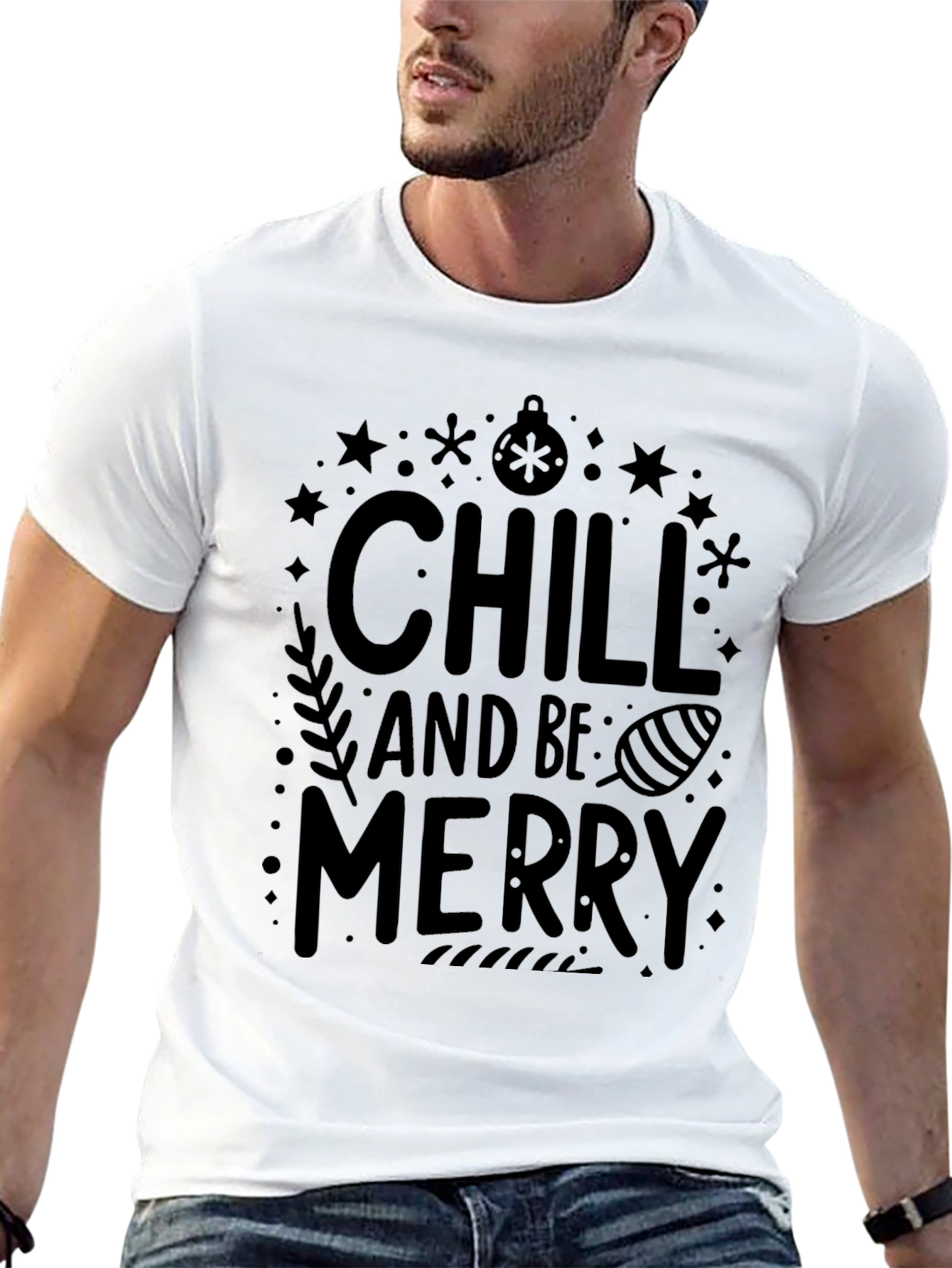 Chill and Be Merry Black T-Shirt