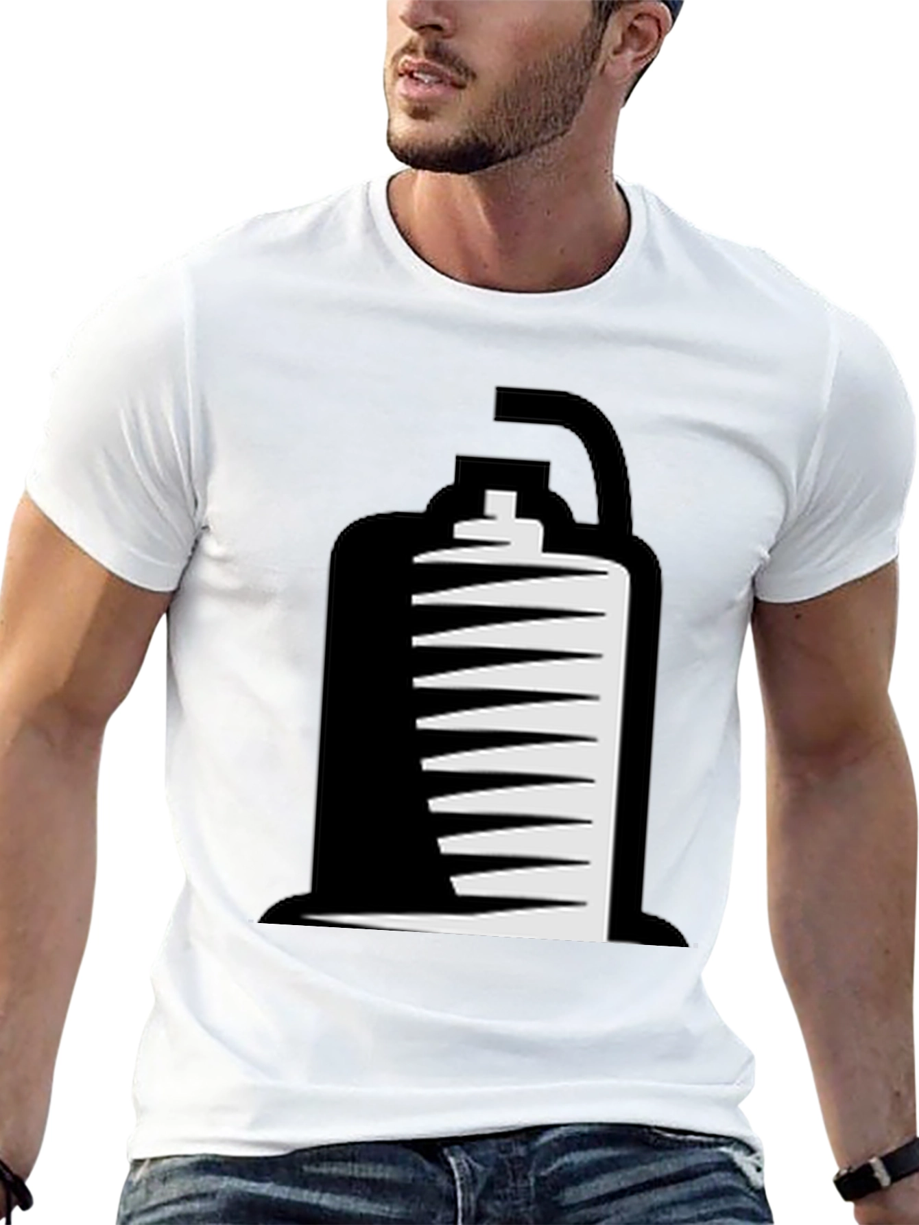 Mens Black T-Shirt with Shawarma Graphic