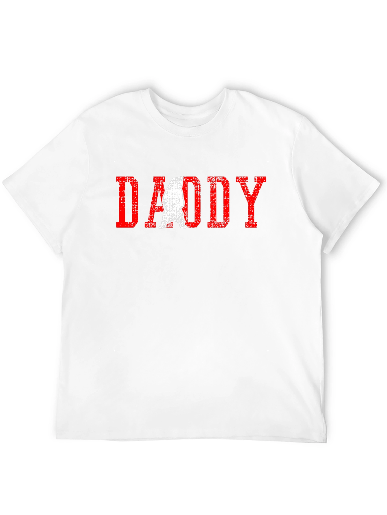 Daddy Bear Graphic T-Shirt - Distressed Red Print