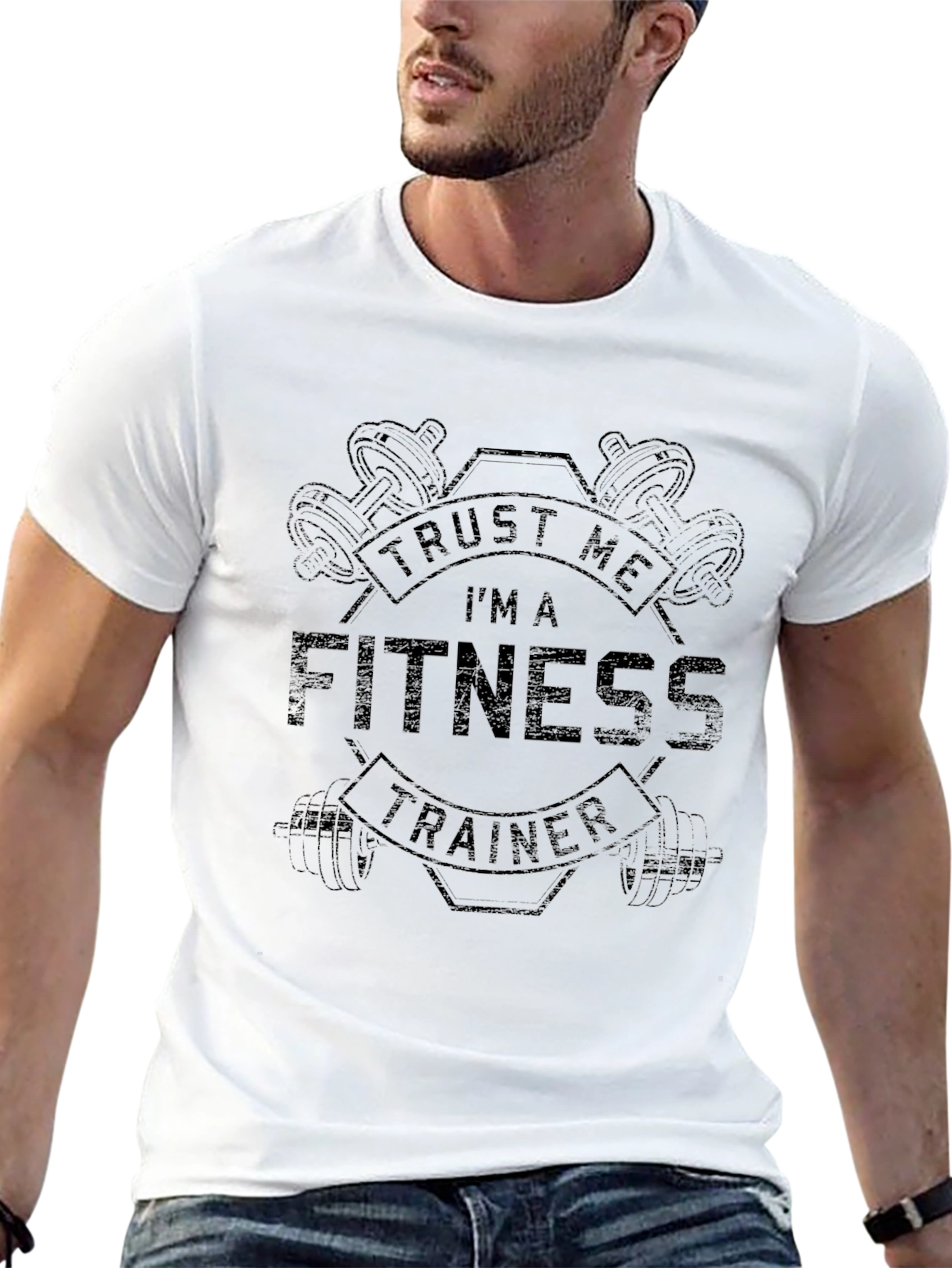 Fitness Trainer Graphic Tee - Black