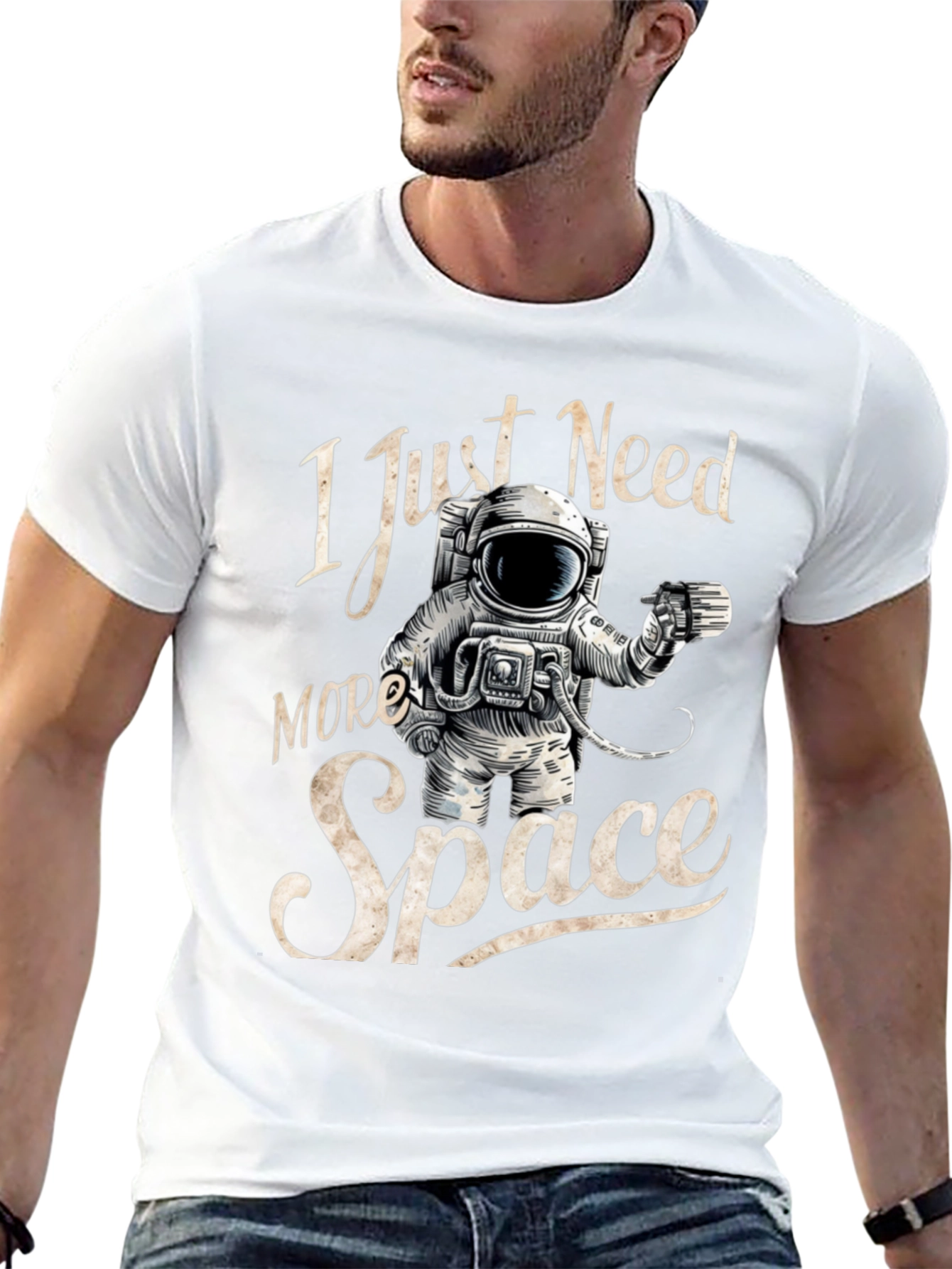 I Just Need More Space Black T-Shirt