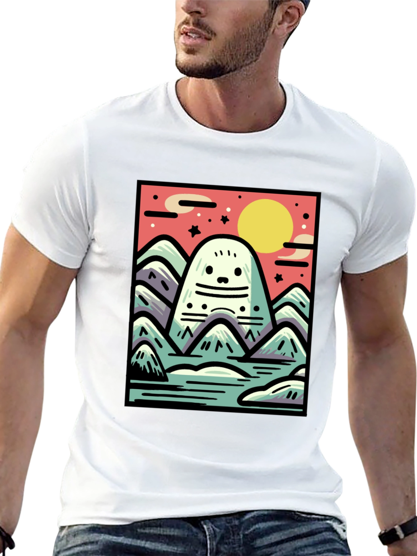 Cute Monster Mountain T-Shirt