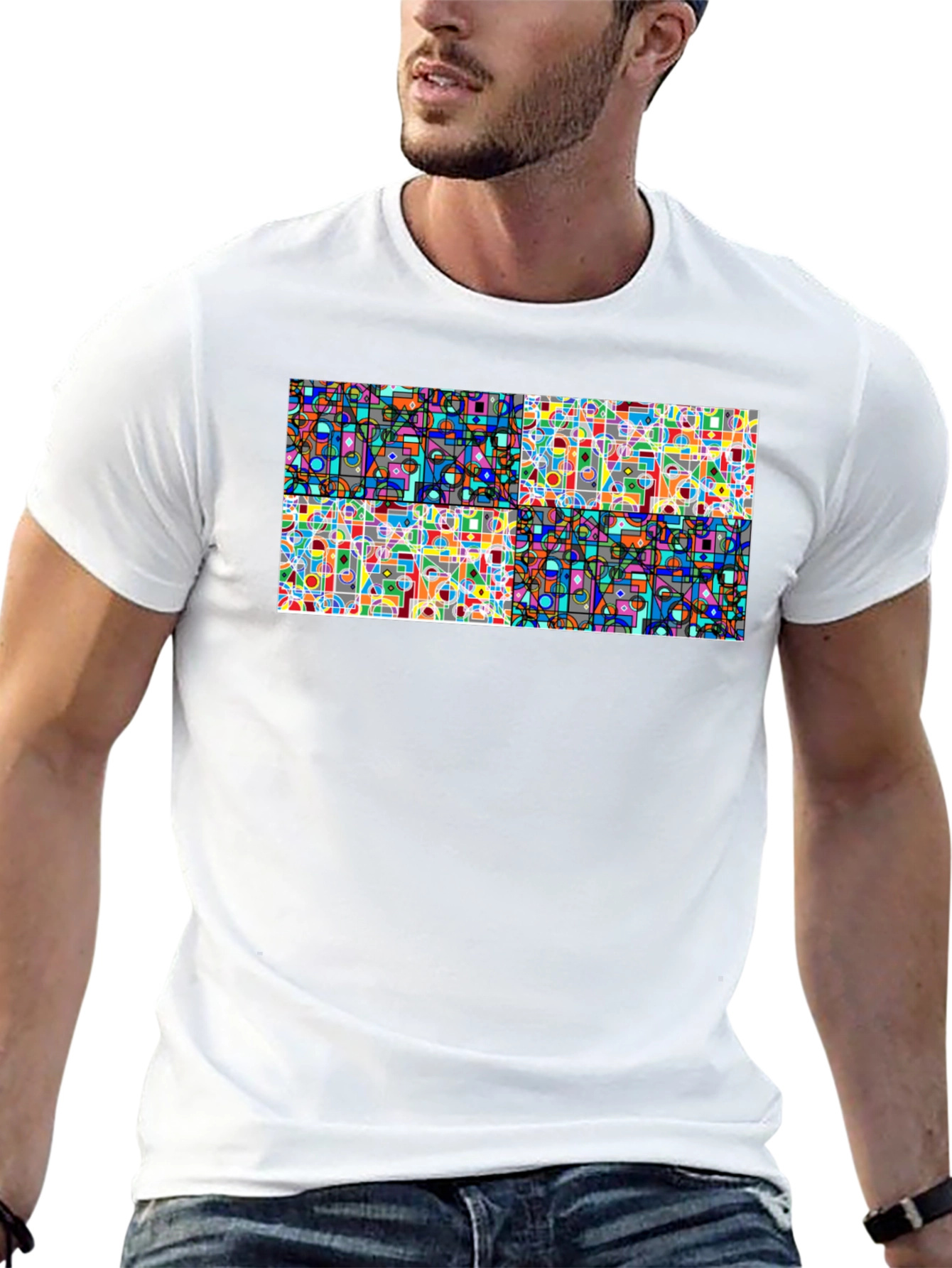 Abstract Geometric T-Shirt - Modern Art Tee