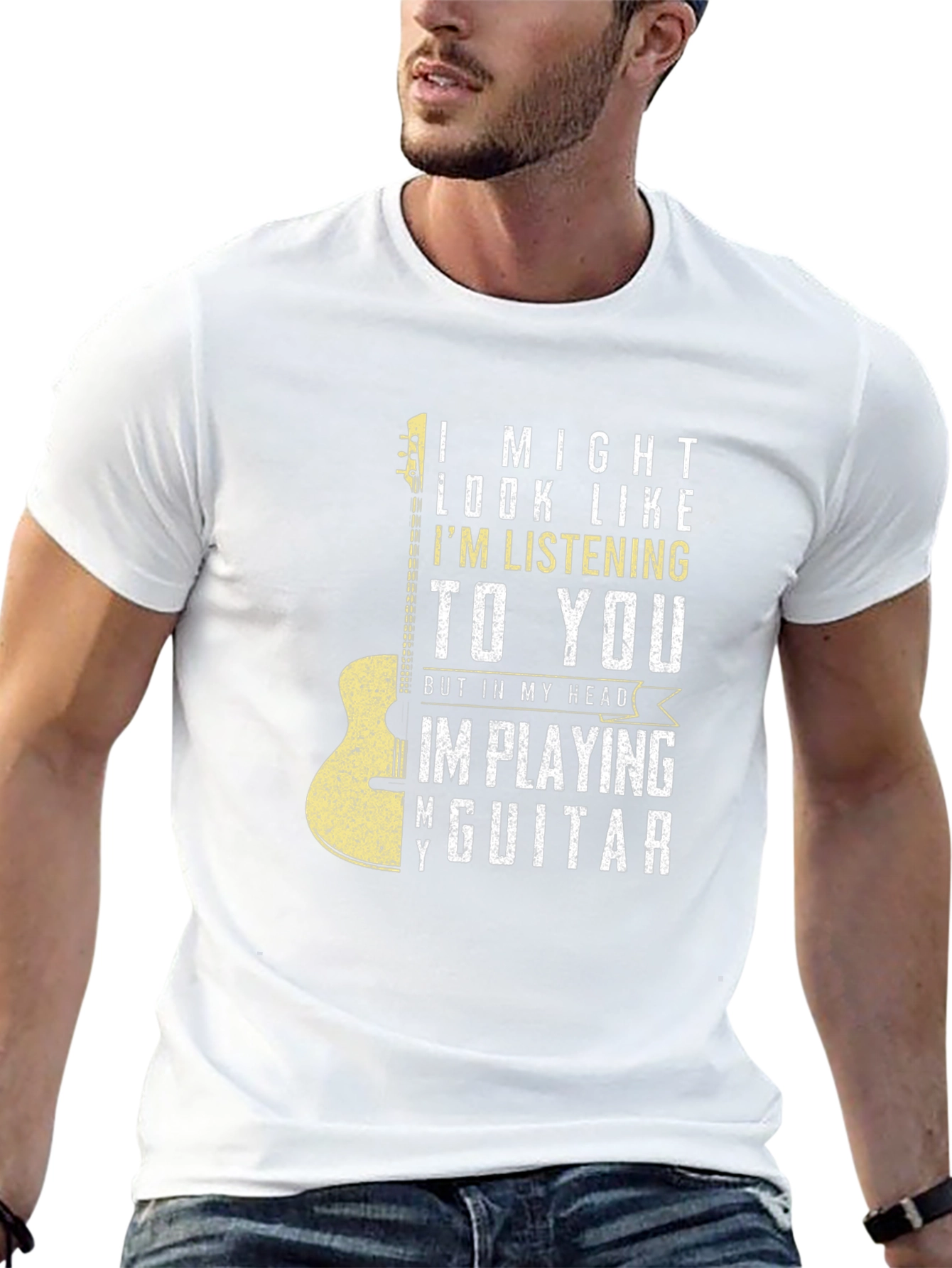 Guitar Player T-Shirt - Im Playing My Guitar