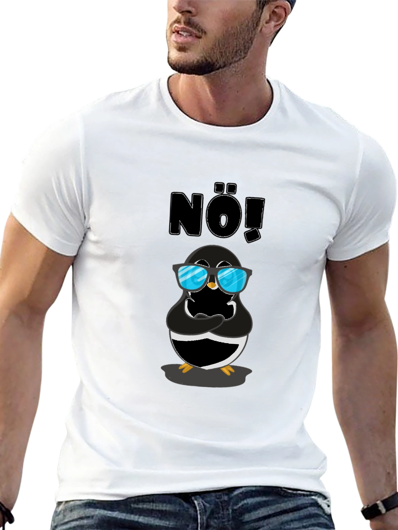Nö! Cool Penguin Graphic T-Shirt - Unisex