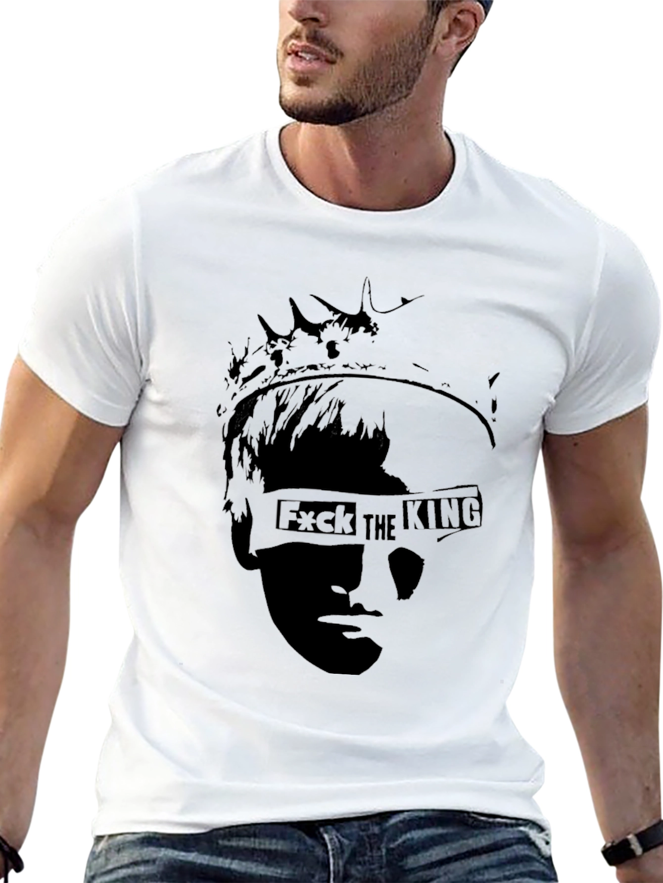 F*ck the King Graphic Black T-Shirt