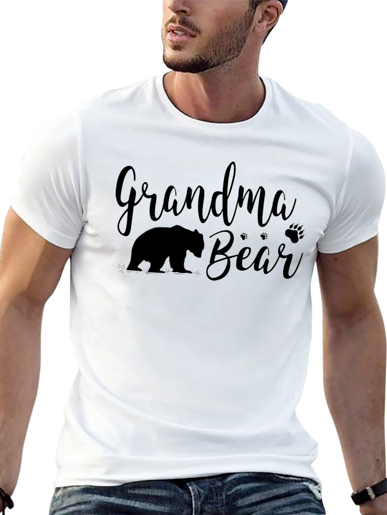 Grandma Bear Black T-Shirt