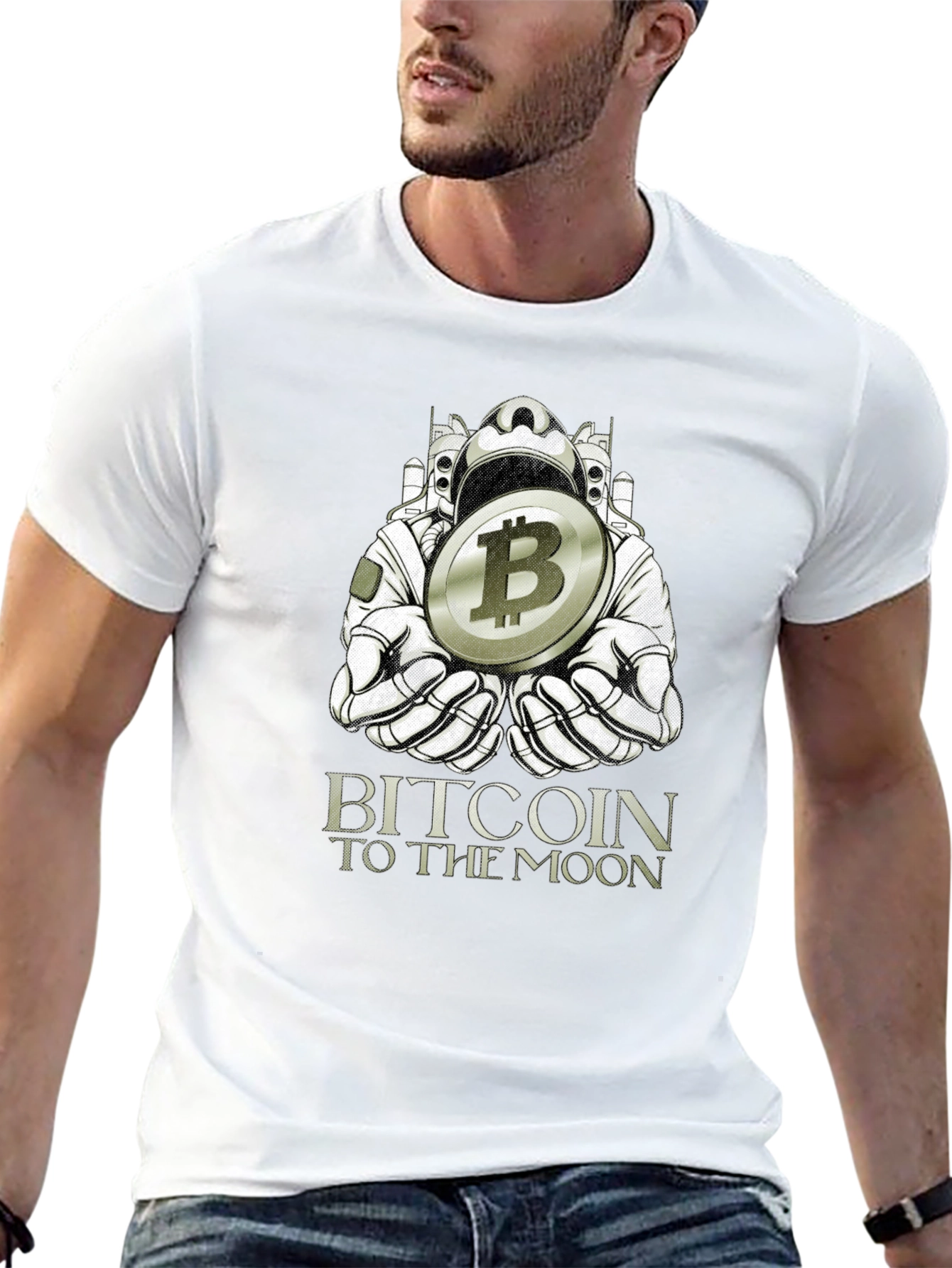 Bitcoin to the Moon Graphic Tee