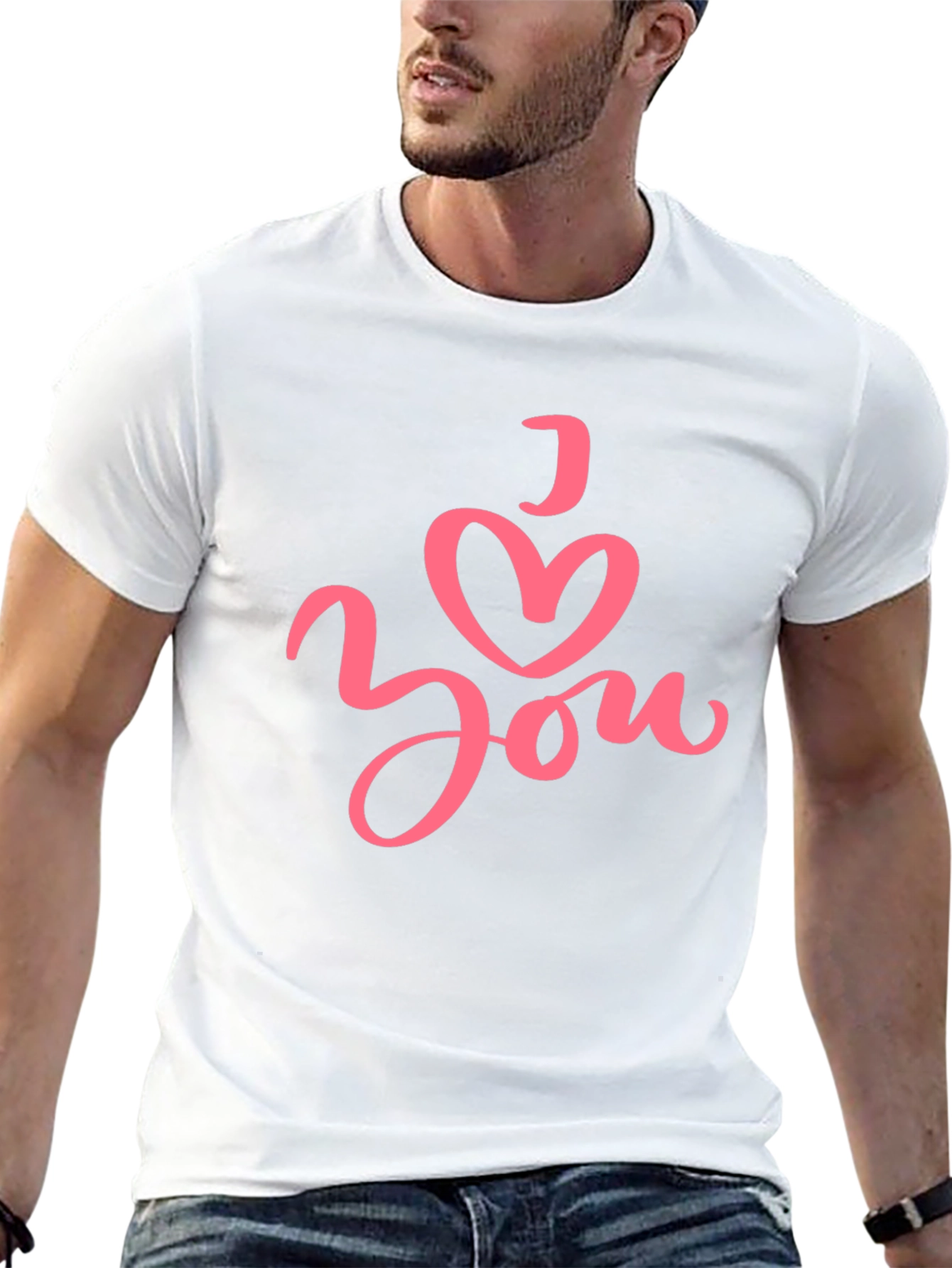 I Heart You Graphic T-Shirt - Black Casual