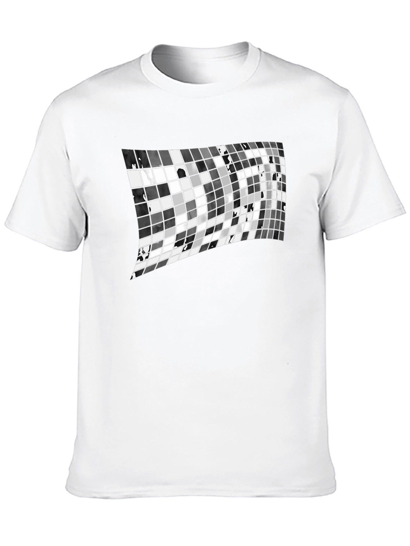 Abstract Grid Tee - Modern Graphic Print T-Shirt