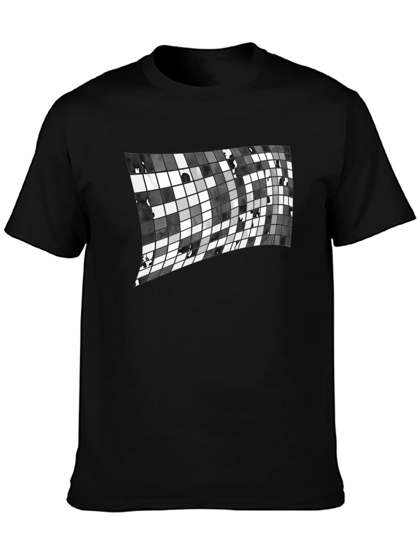 Abstract Grid Tee - Modern Graphic Print T-Shirt