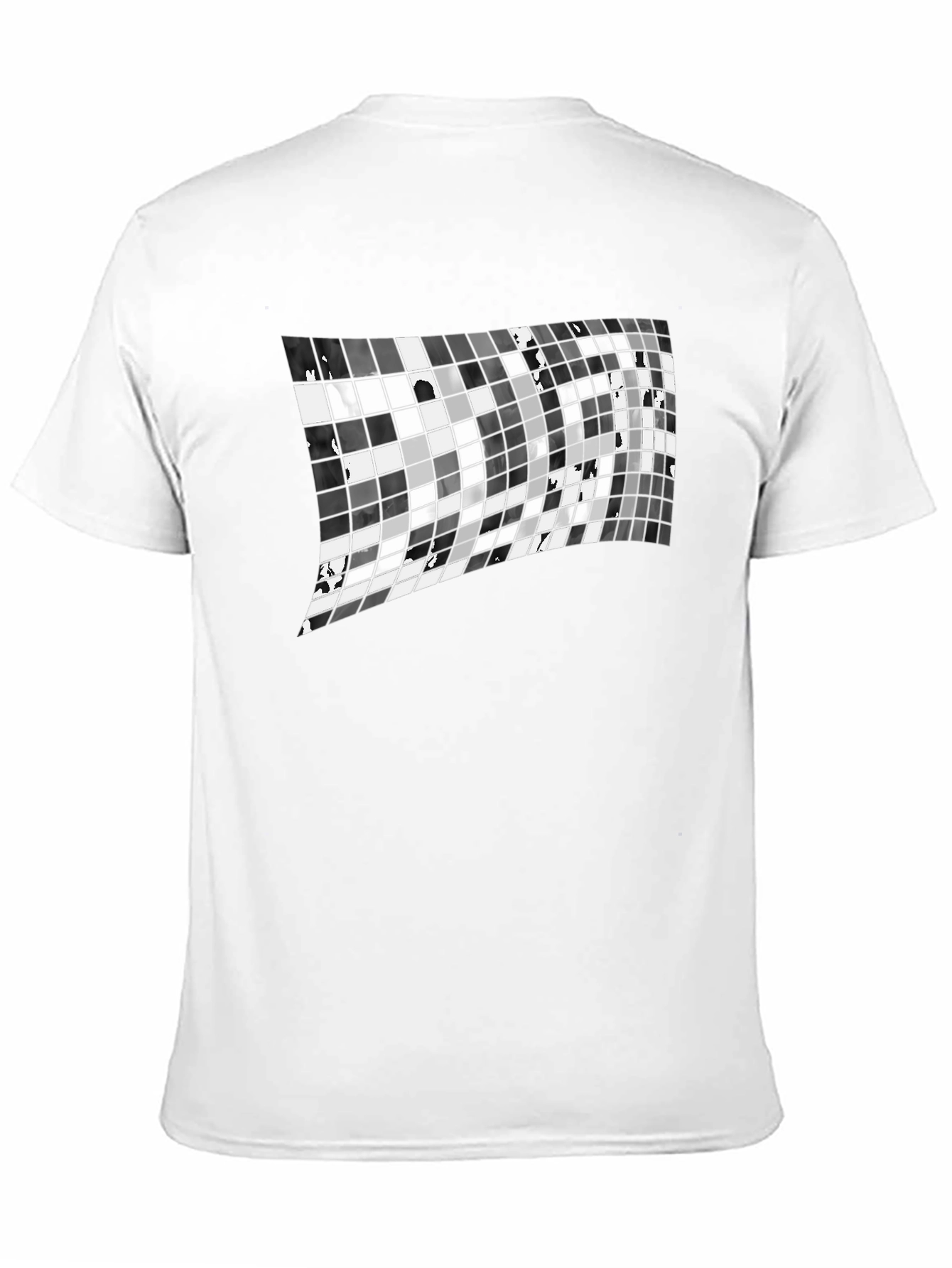Abstract Grid Tee - Modern Graphic Print T-Shirt