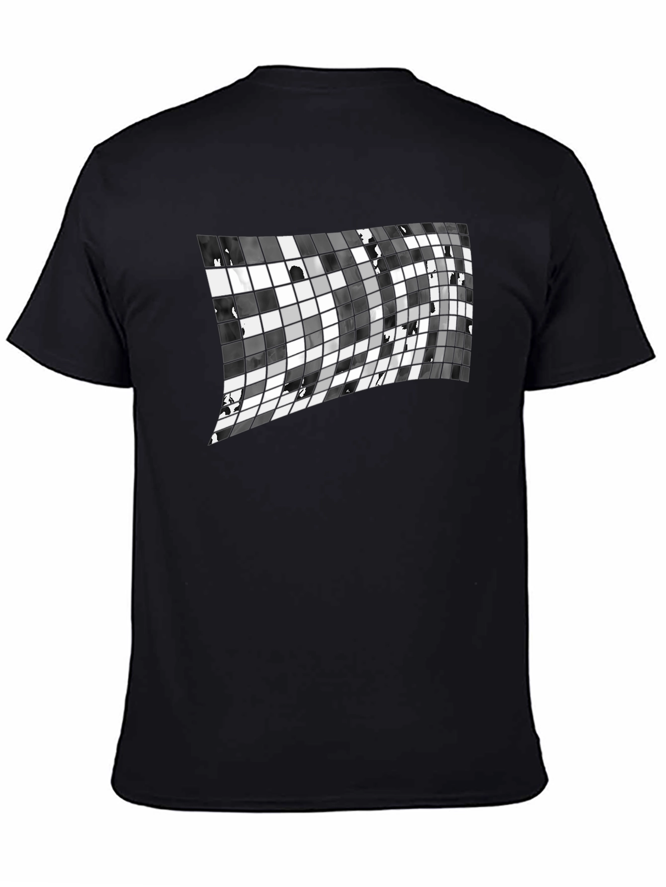 Abstract Grid Tee - Modern Graphic Print T-Shirt