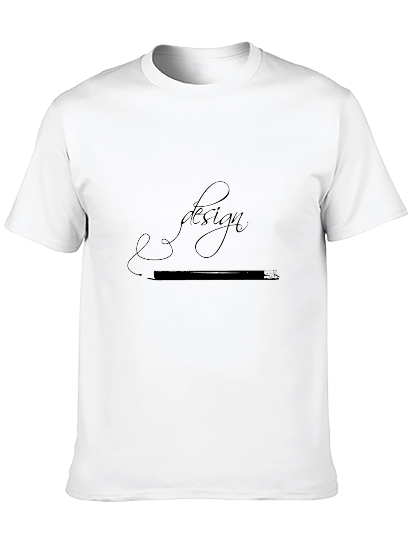 Stylish Black Graphic Tee - Design Script