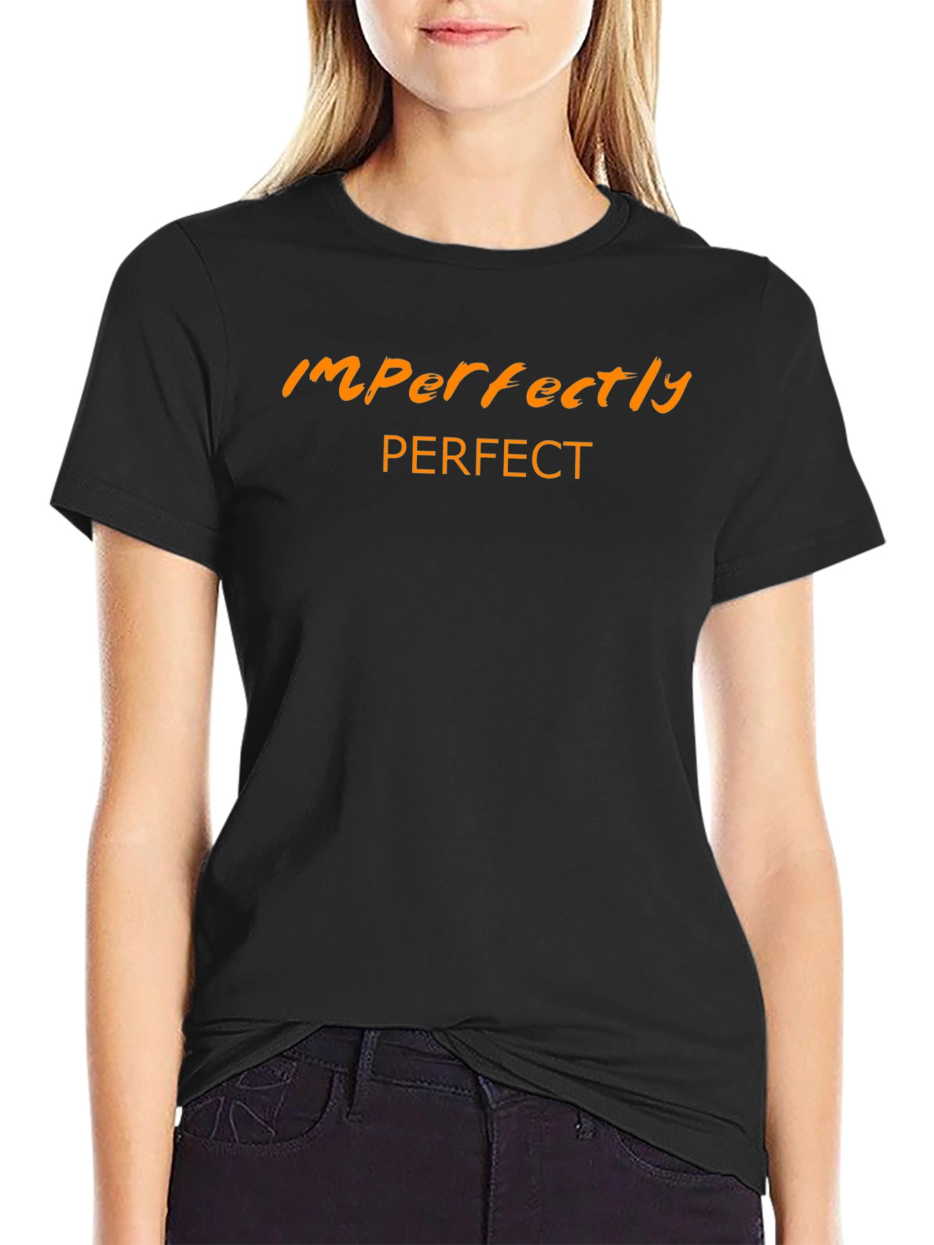 Imperfectly Perfect Black Graphic Tee