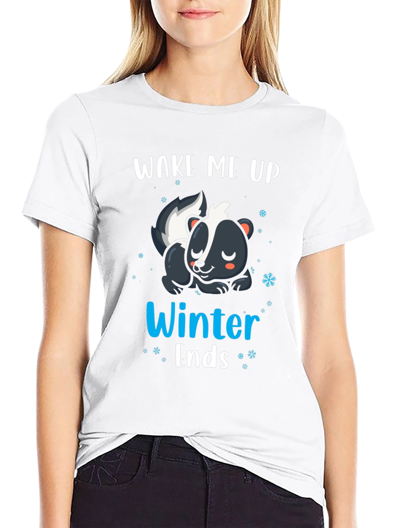 Wake Me Up When Winter Ends Skunk T-Shirt