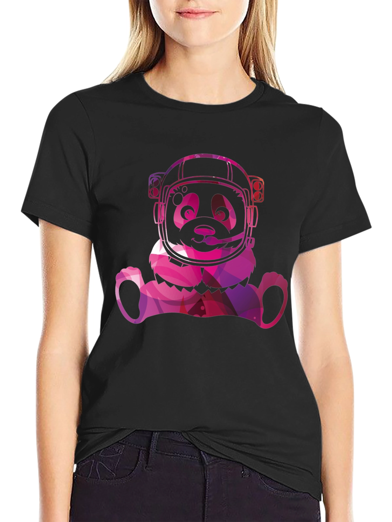 Astronaut Panda Graphic Tee - Cool Space Panda T-Shirt
