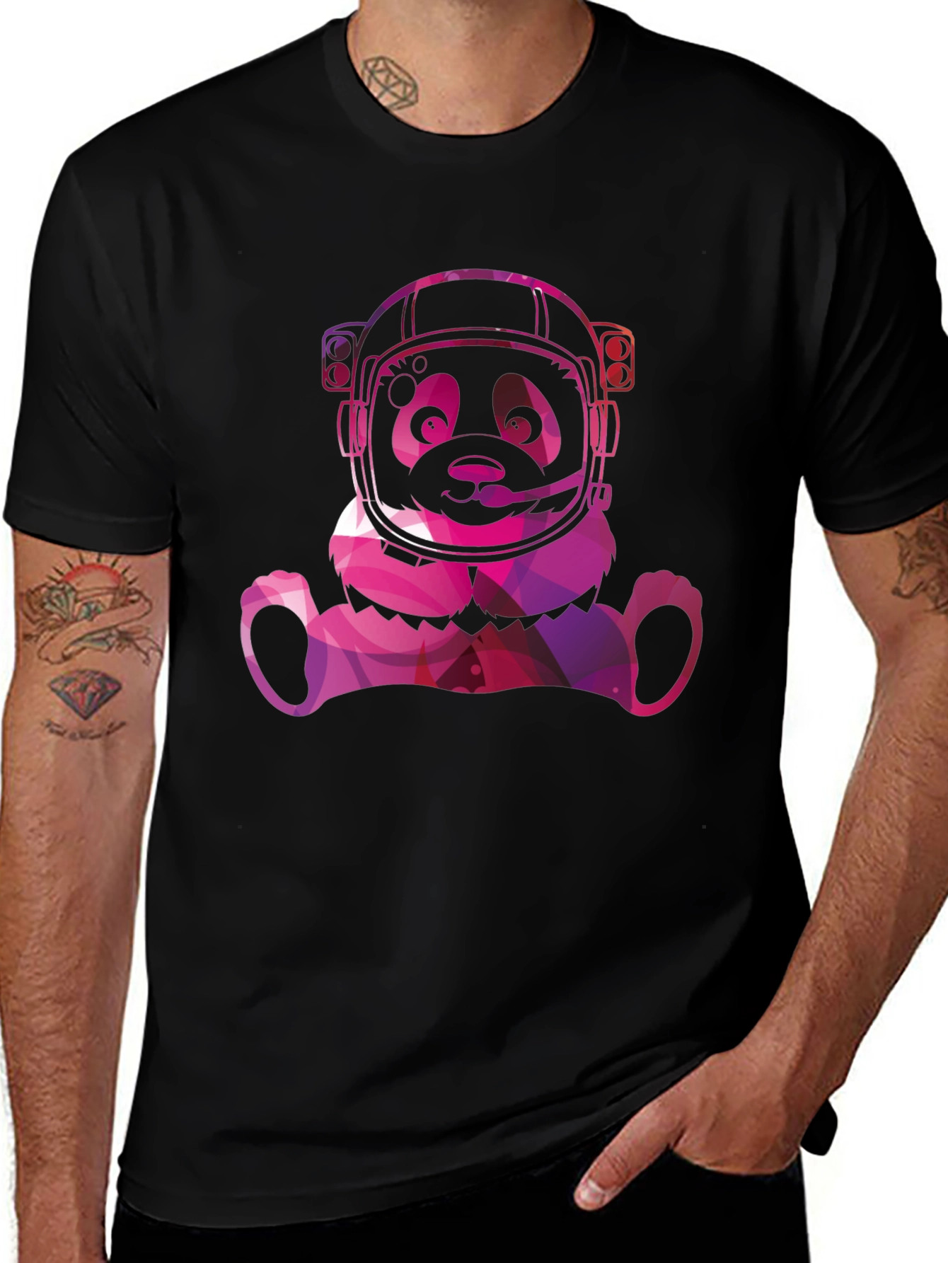 Astronaut Panda Graphic Tee - Cool Space Panda T-Shirt