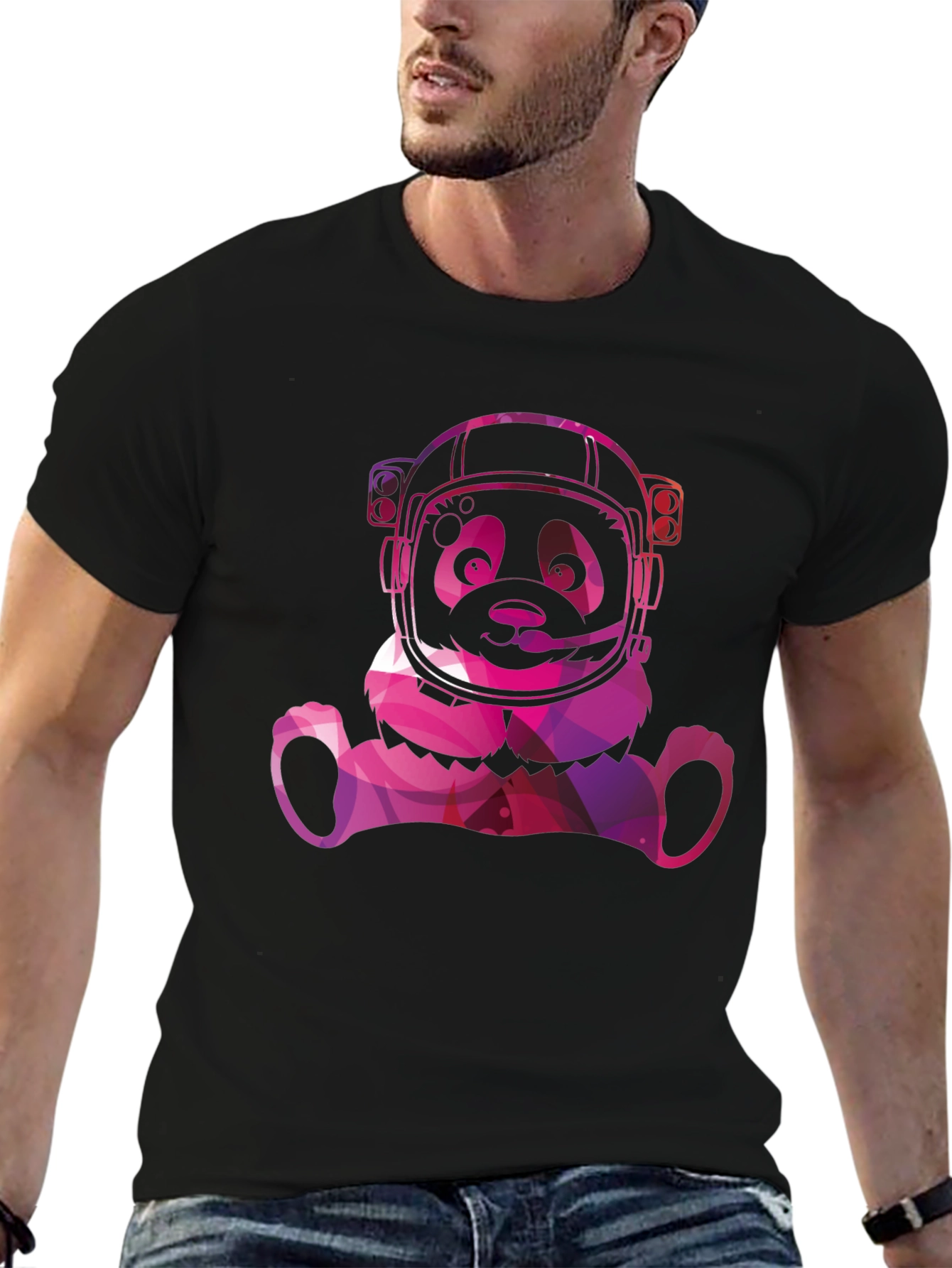 Astronaut Panda Graphic Tee - Cool Space Panda T-Shirt