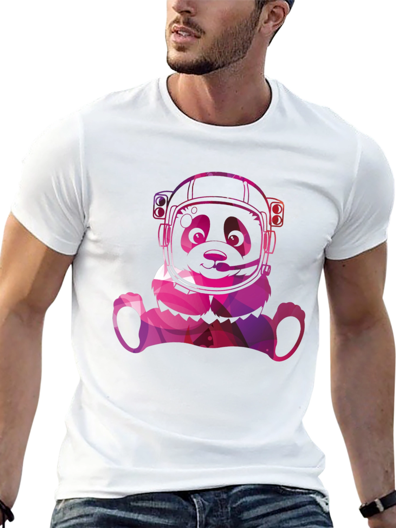 Astronaut Panda Graphic Tee - Cool Space Panda T-Shirt