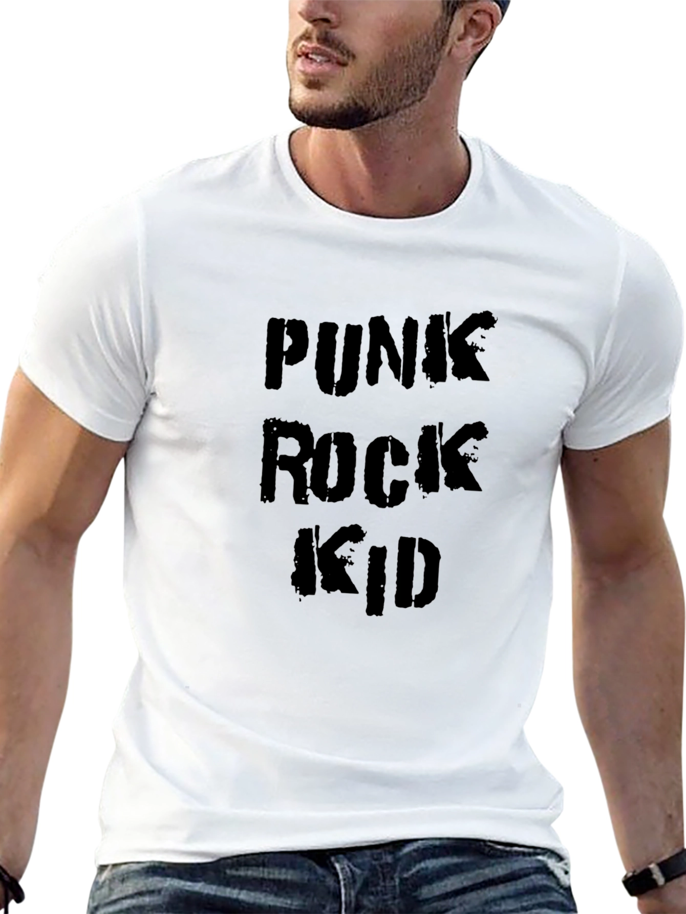 Punk Rock Kid T-Shirt - Black Graphic Tee