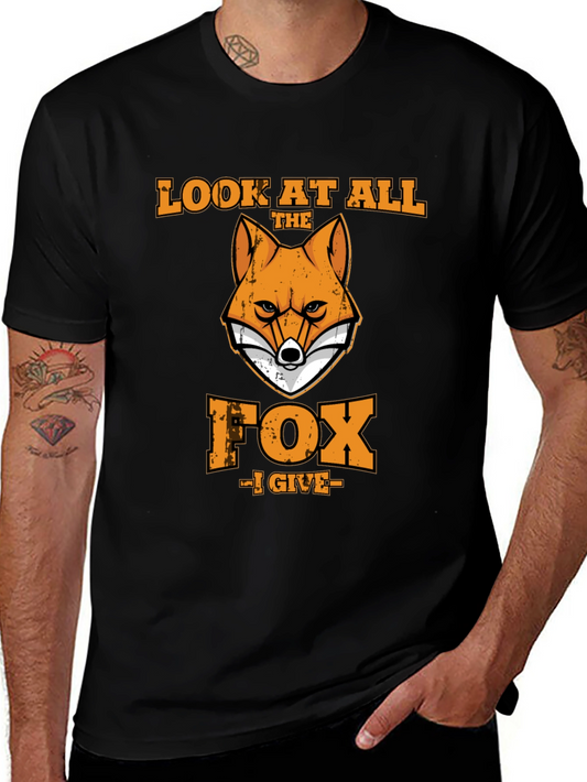 Look at All The Fox I Give Black Graphic Tee