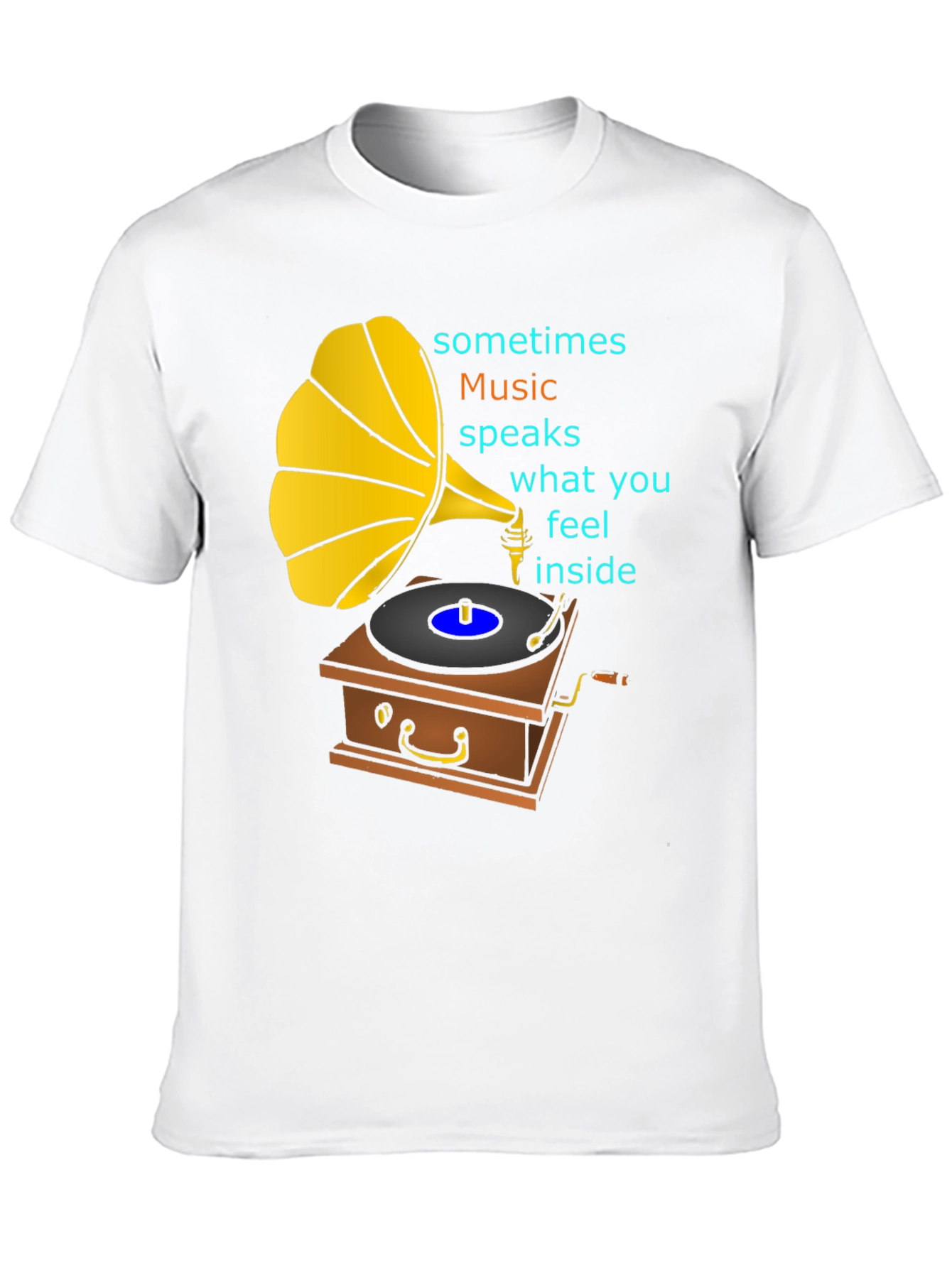 Retro Music T-Shirt - Gramophone Graphic Tee