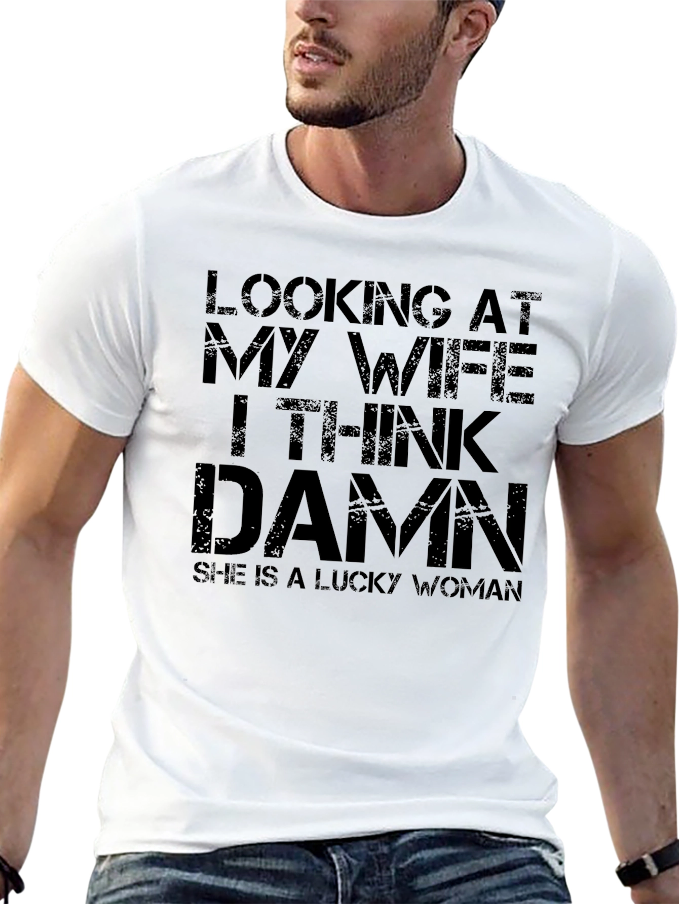 Funny Lucky Woman Graphic T-Shirt