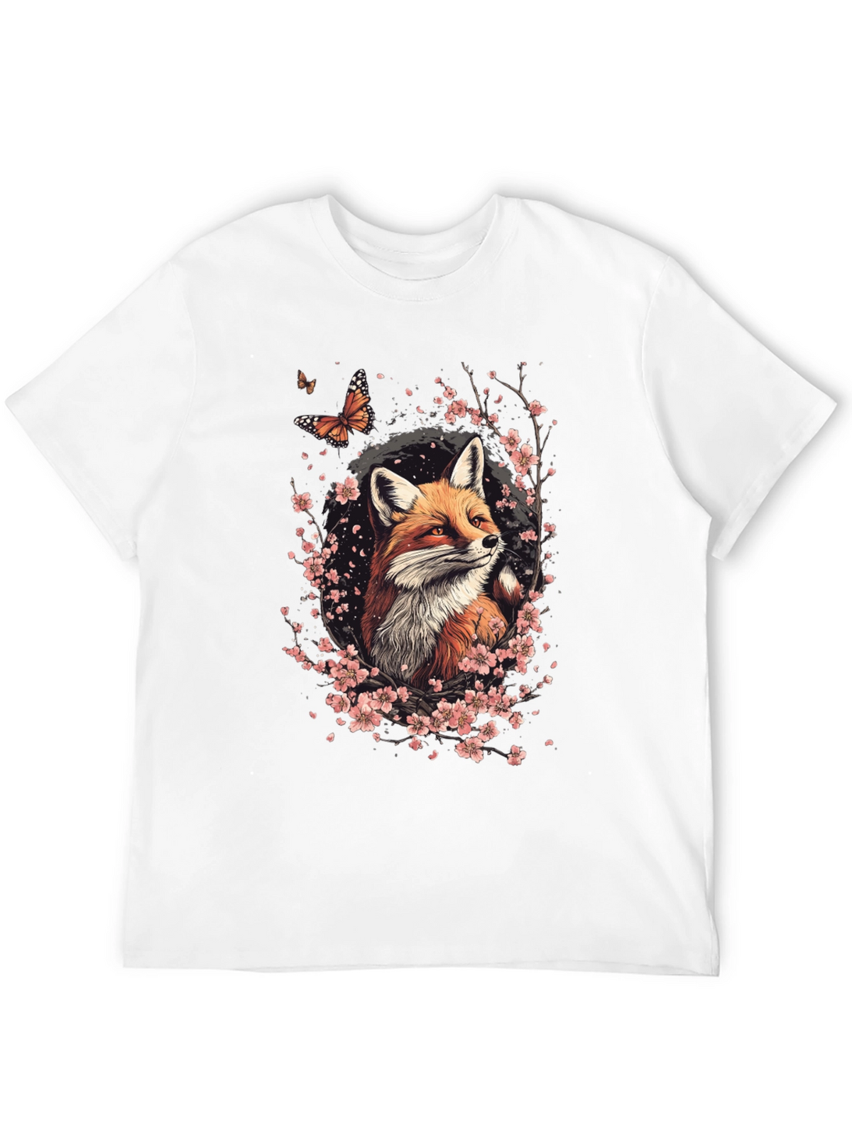 Fox & Cherry Blossom Graphic Tee