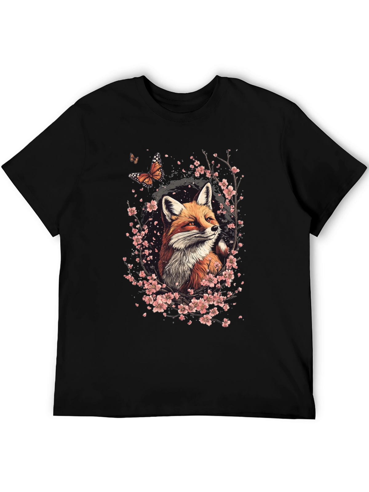 Fox & Cherry Blossom Graphic Tee