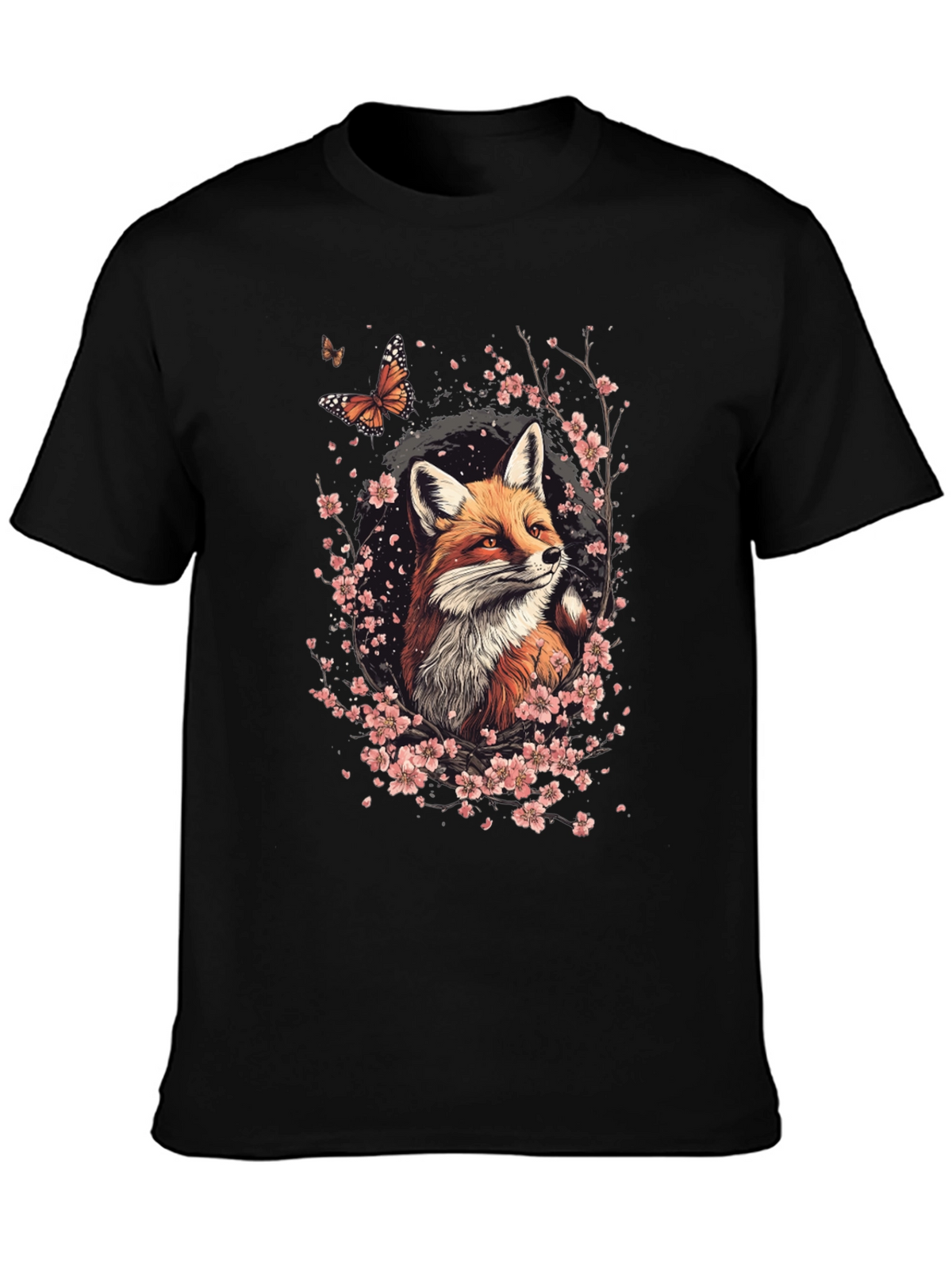 Fox & Cherry Blossom Graphic Tee