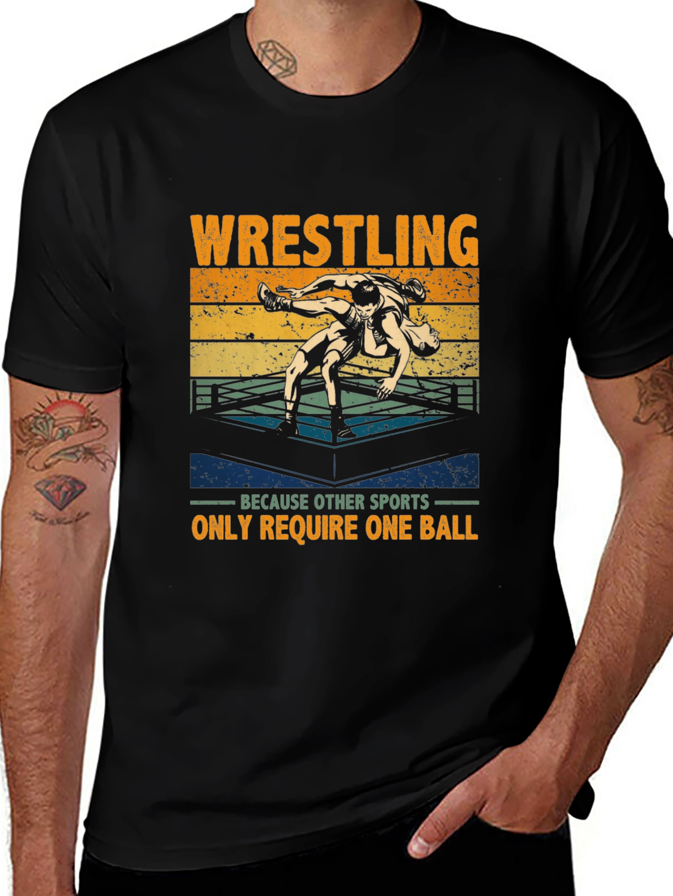 Wrestling T-Shirt: One Ball Required