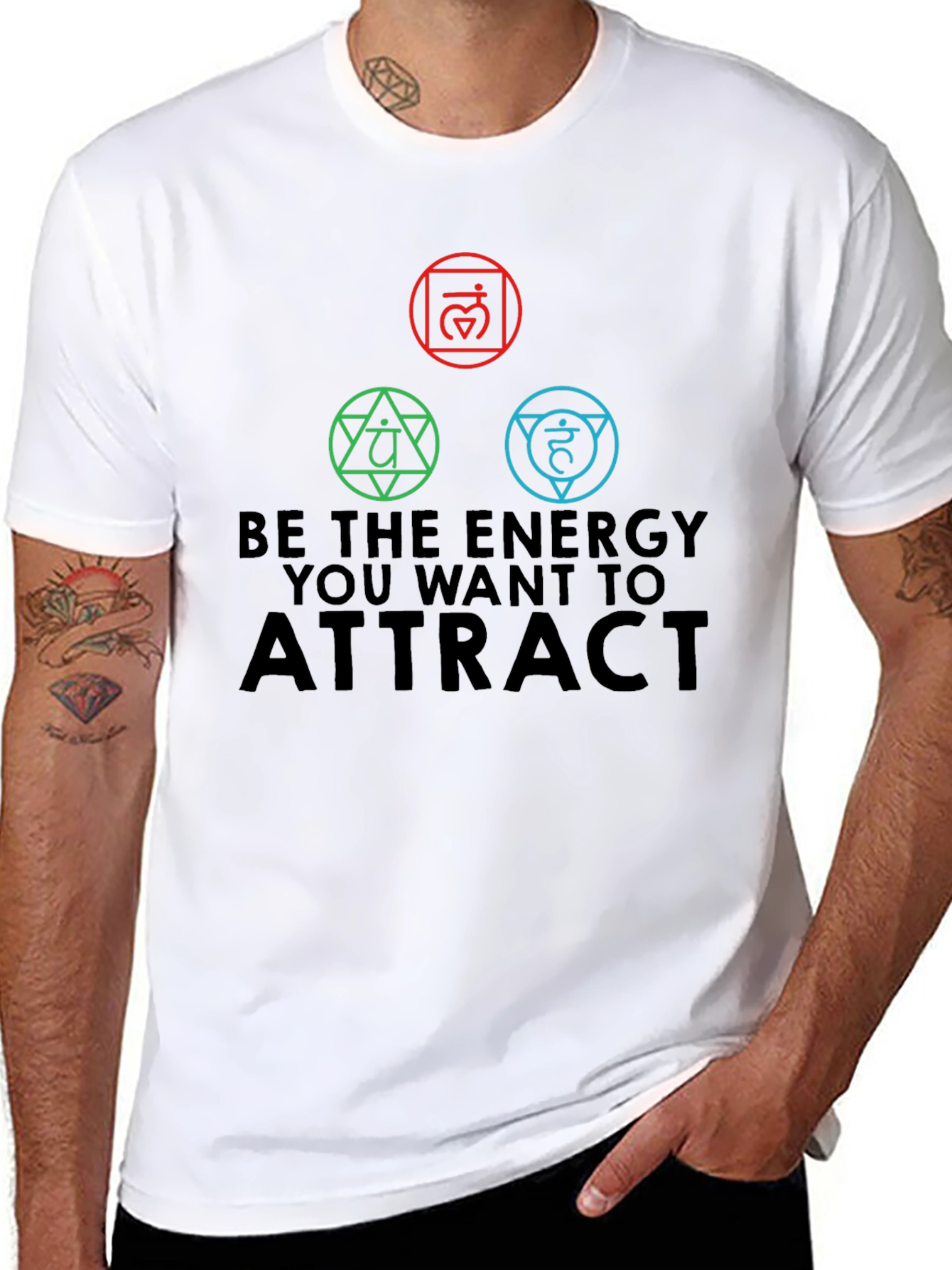 Energy Chakra T-Shirt - Attract Positive Vibes