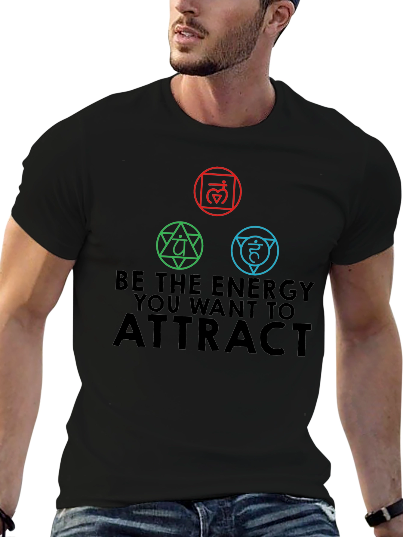 Energy Chakra T-Shirt - Attract Positive Vibes