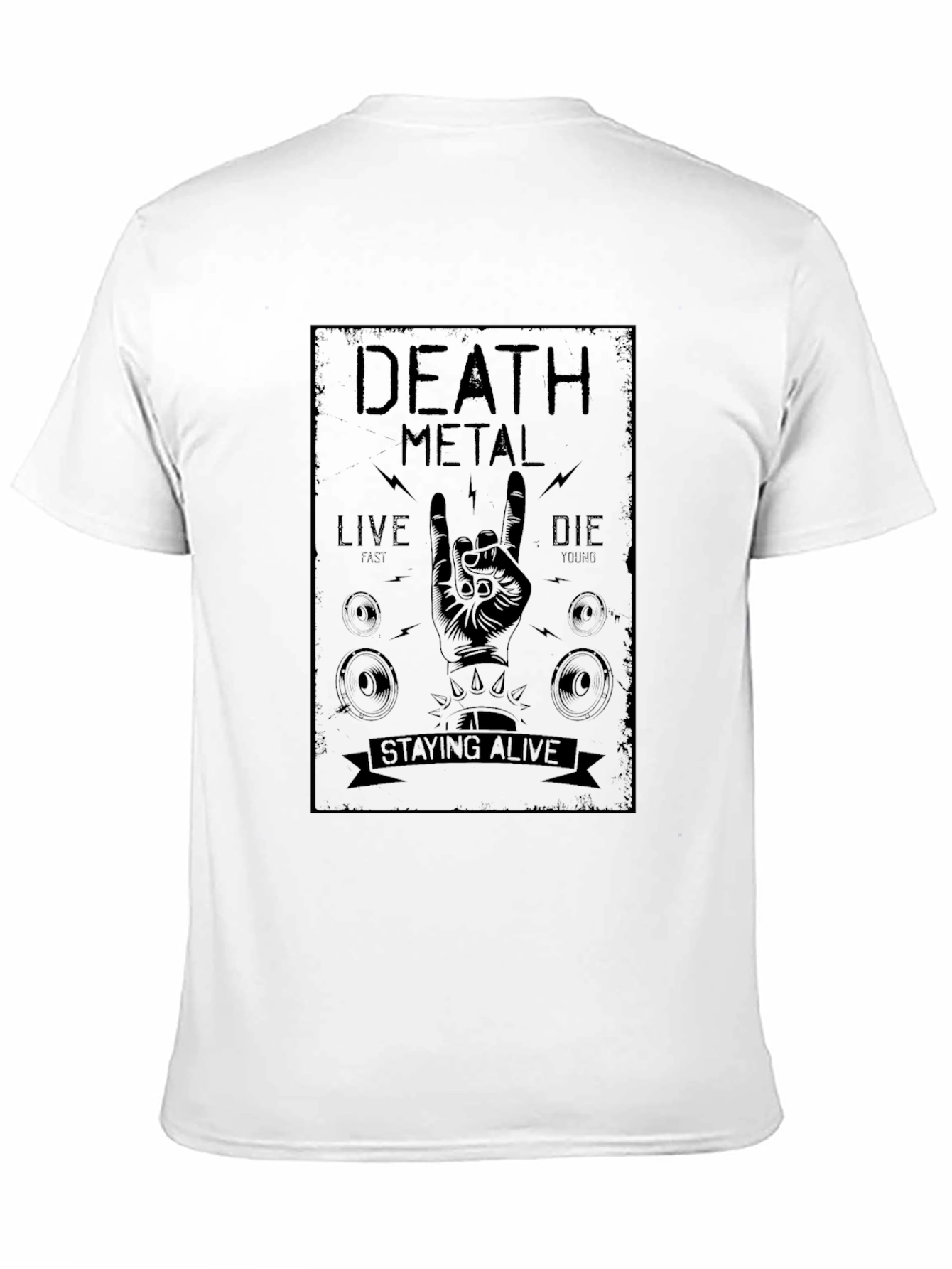 Death Metal Live Die Staying Alive Black T-Shirt