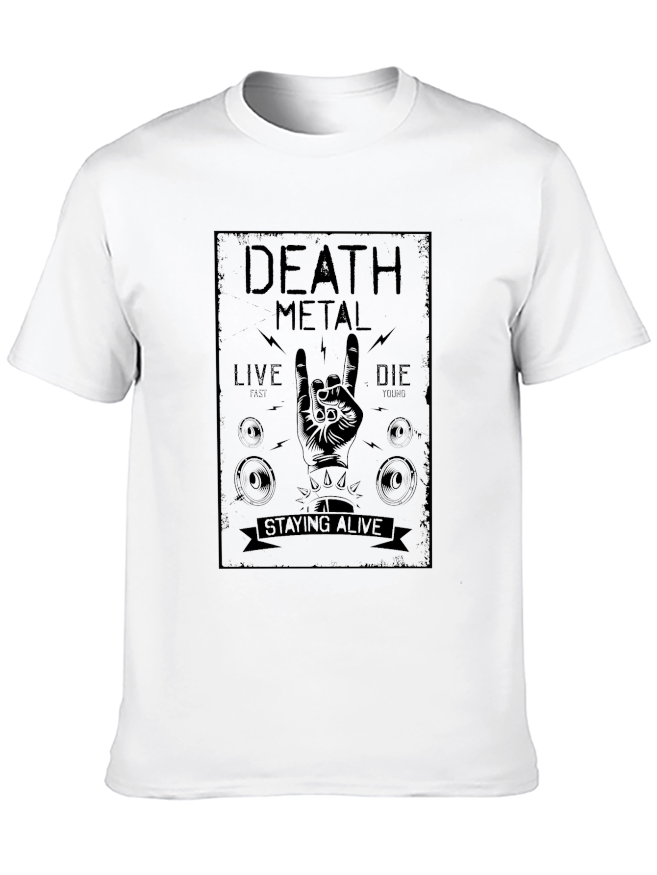 Death Metal Live Die Staying Alive Black T-Shirt