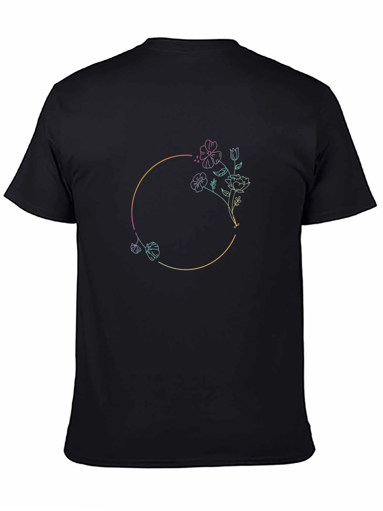 Floral Circle Graphic Tee - Stylish & Unique