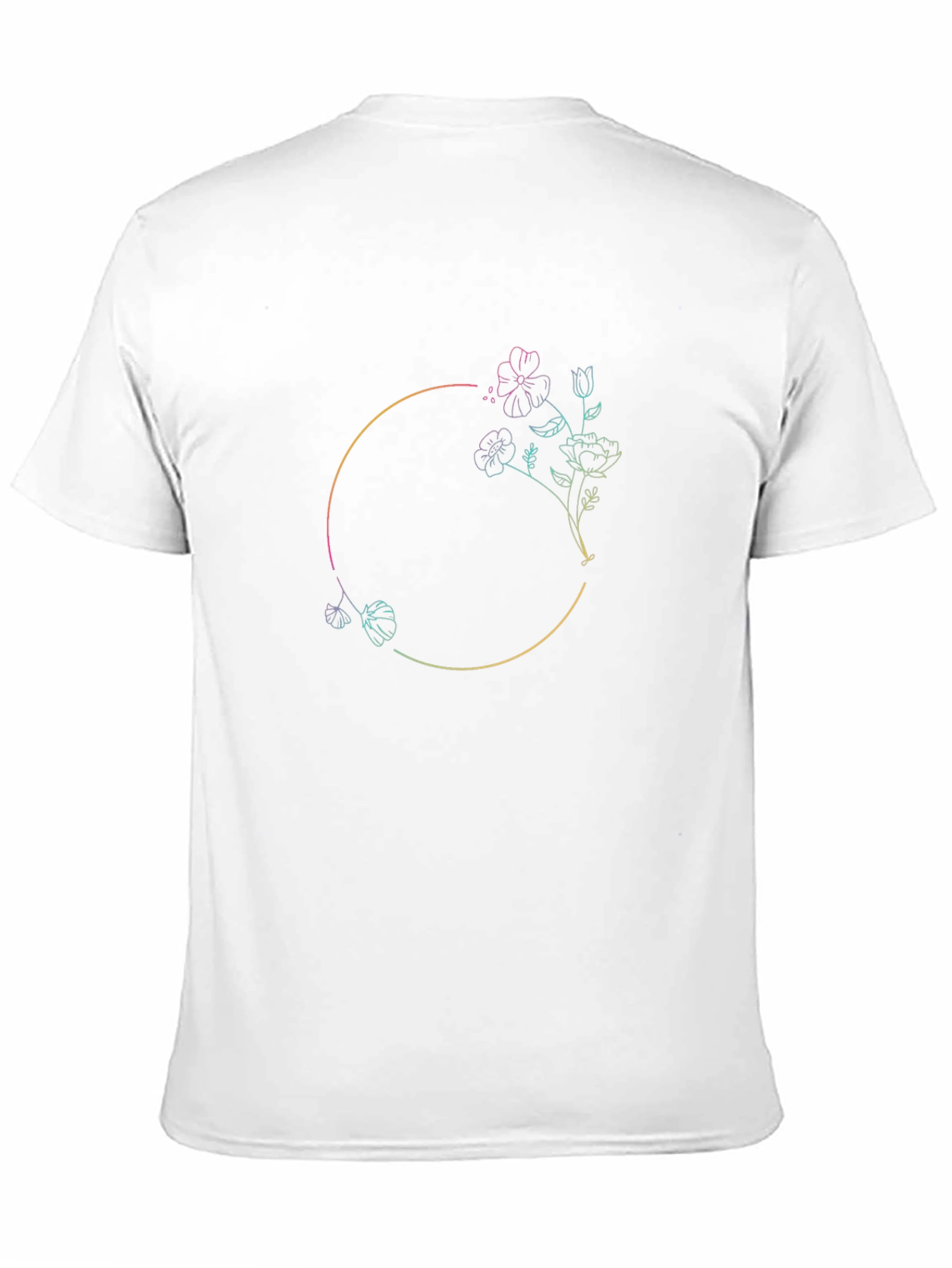 Floral Circle Graphic Tee - Stylish & Unique