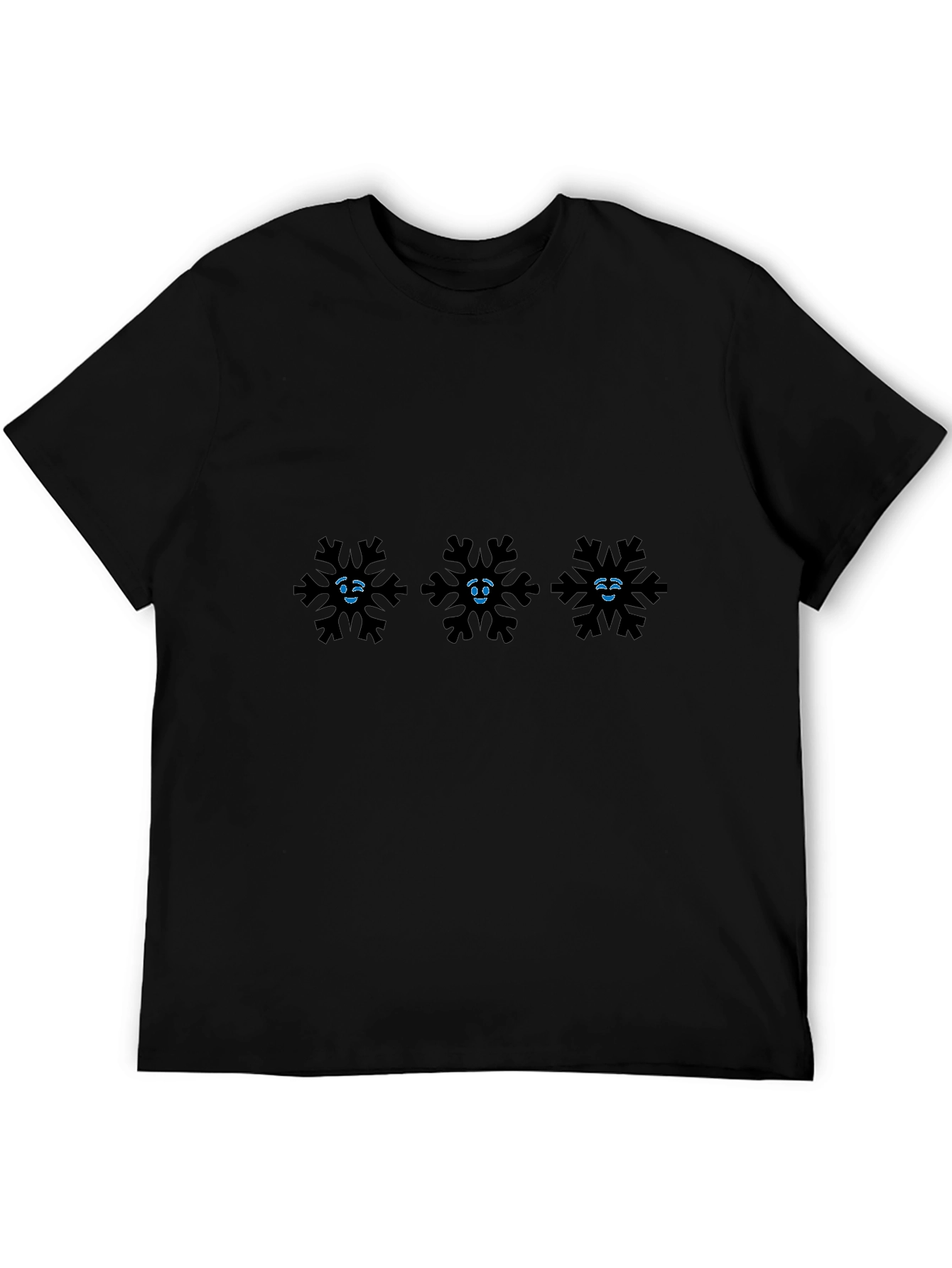 Snowflake Emoji T-Shirt - Black Graphic Tee