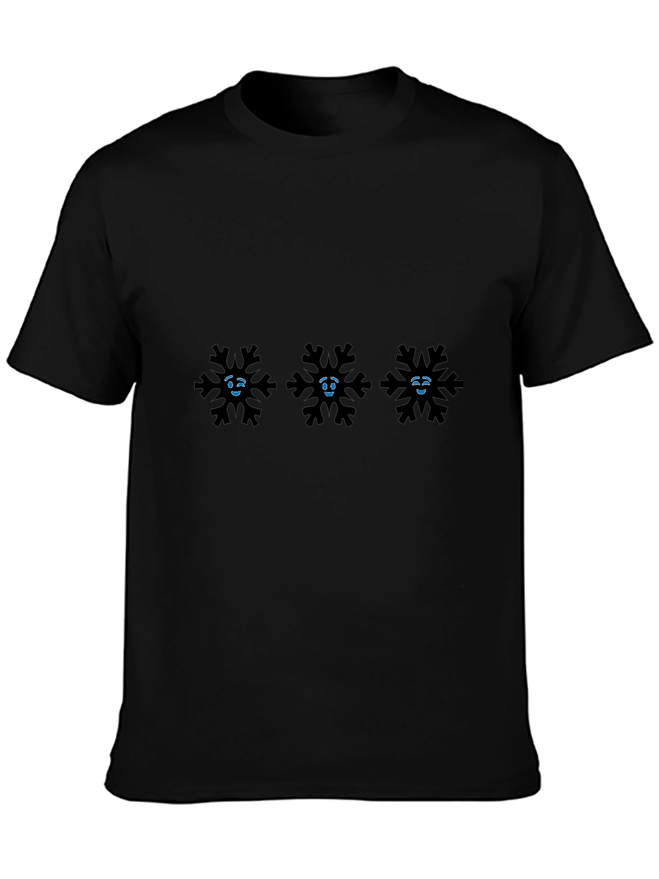 Snowflake Emoji T-Shirt - Black Graphic Tee