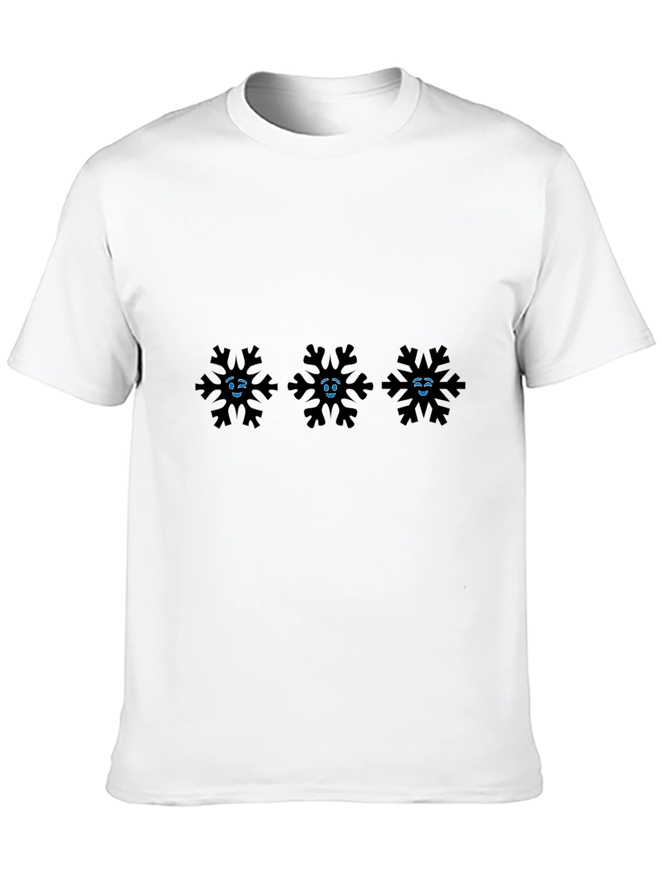 Snowflake Emoji T-Shirt - Black Graphic Tee