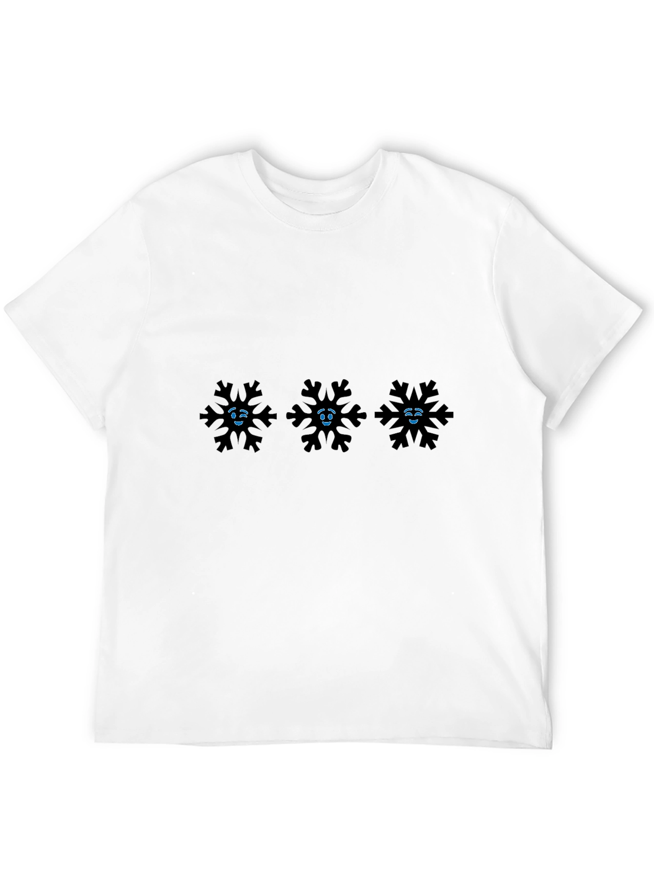 Snowflake Emoji T-Shirt - Black Graphic Tee