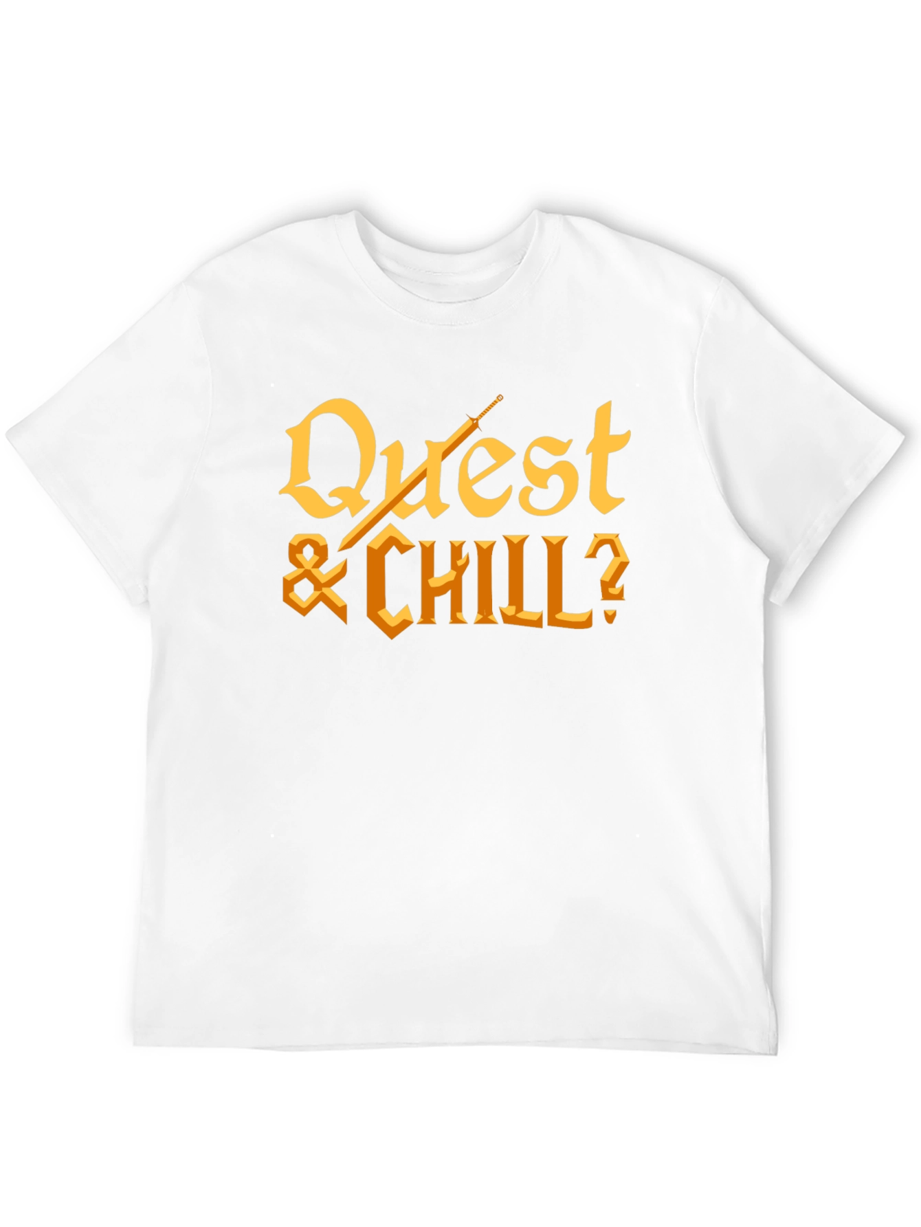 Quest & Chill? Graphic Tee - Black Cotton T-Shirt