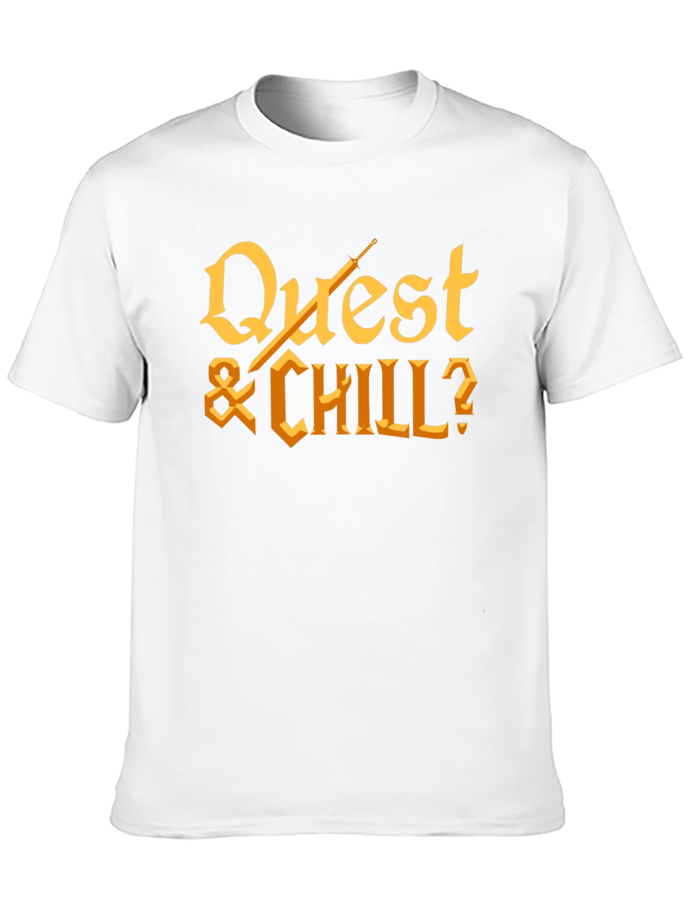 Quest & Chill? Graphic Tee - Black Cotton T-Shirt