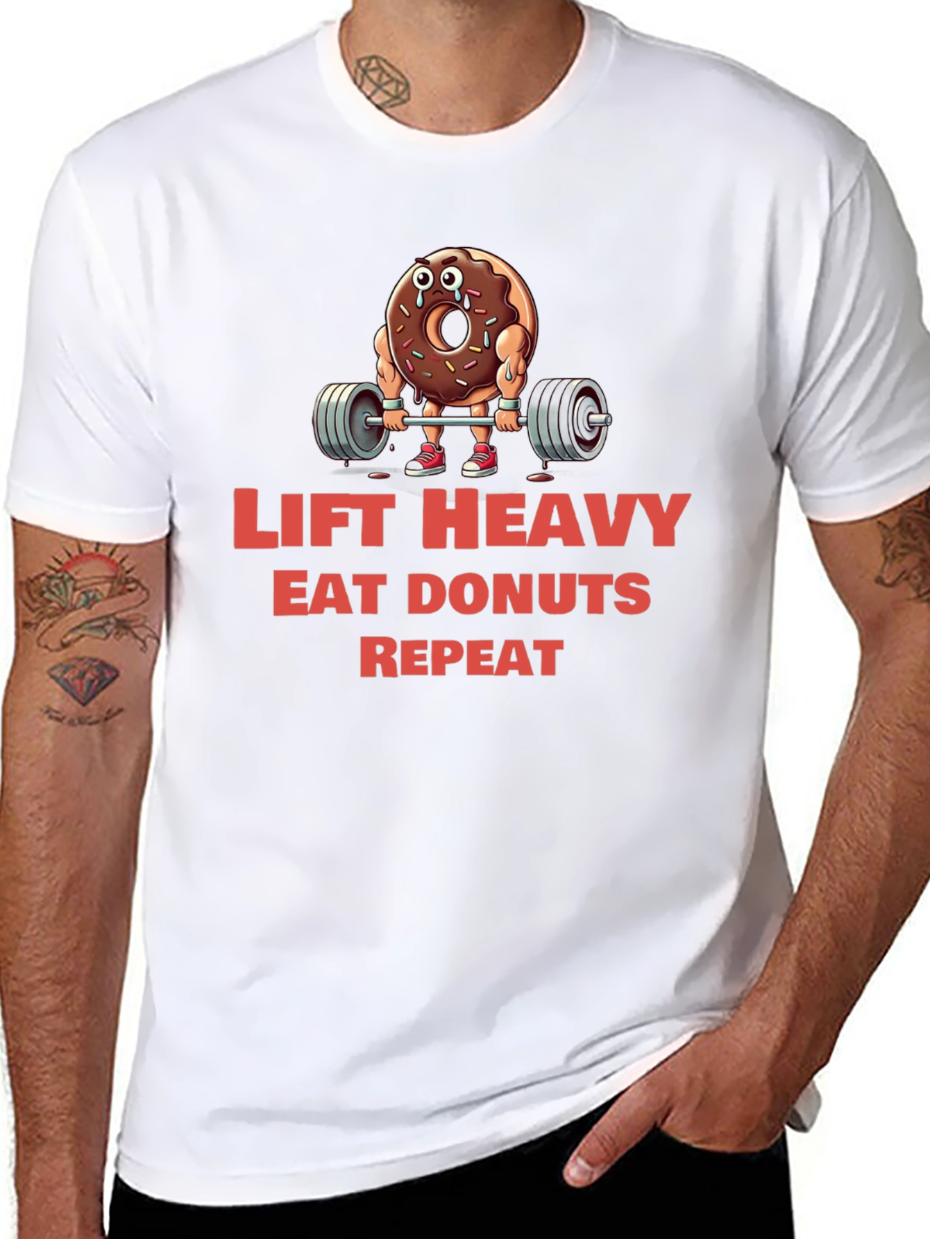 Lift Heavy Eat Donuts T-Shirt