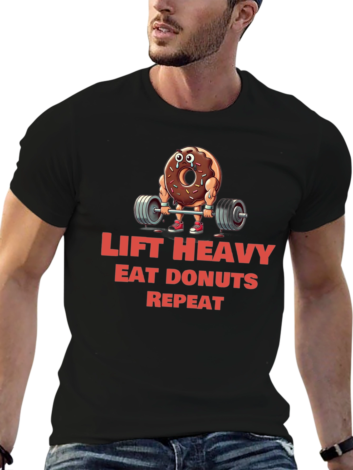 Lift Heavy Eat Donuts T-Shirt