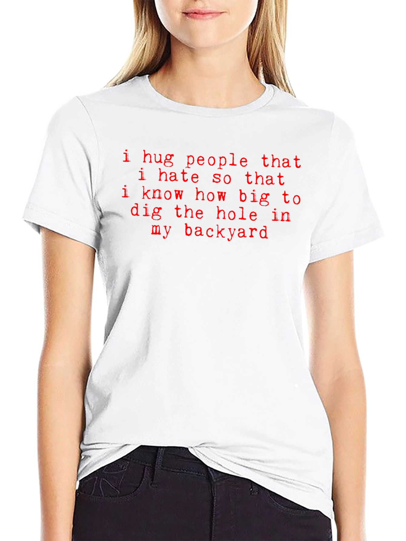 Humorous I Hug People Graphic Tee