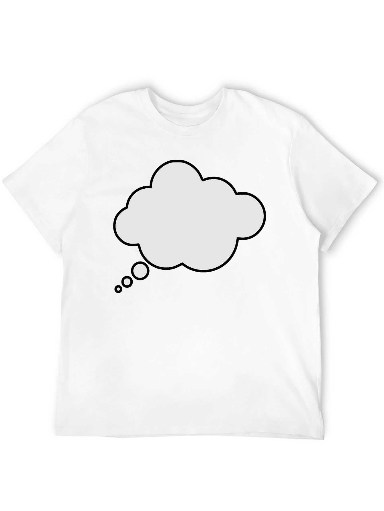 Mens Black T-Shirt with Thought Bubble Graphic