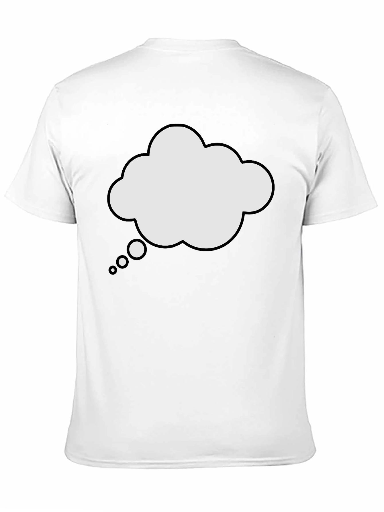 Mens Black T-Shirt with Thought Bubble Graphic