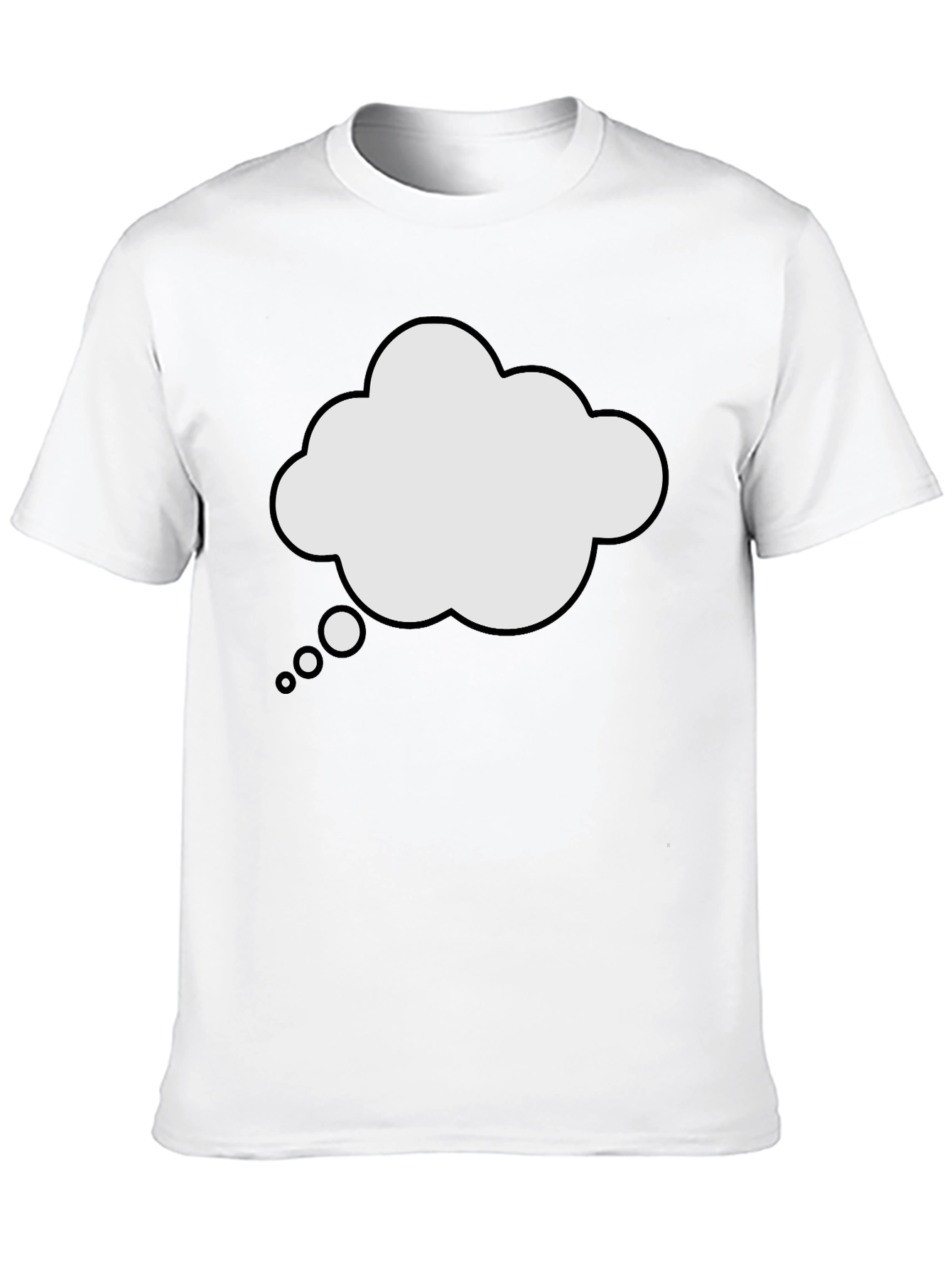 Mens Black T-Shirt with Thought Bubble Graphic